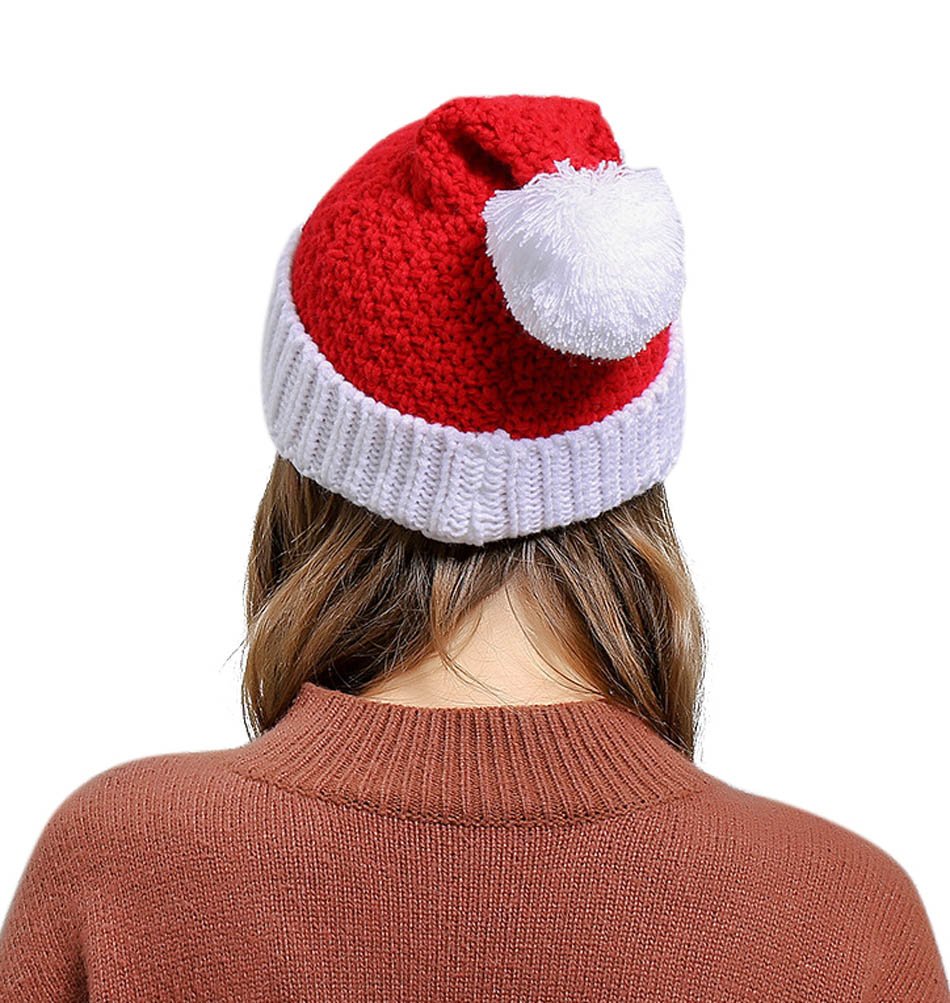 HINDAWI Santa Hats for Adults Christmas Hat Beanie Winter Women Men Knitted Ski Knit Caps