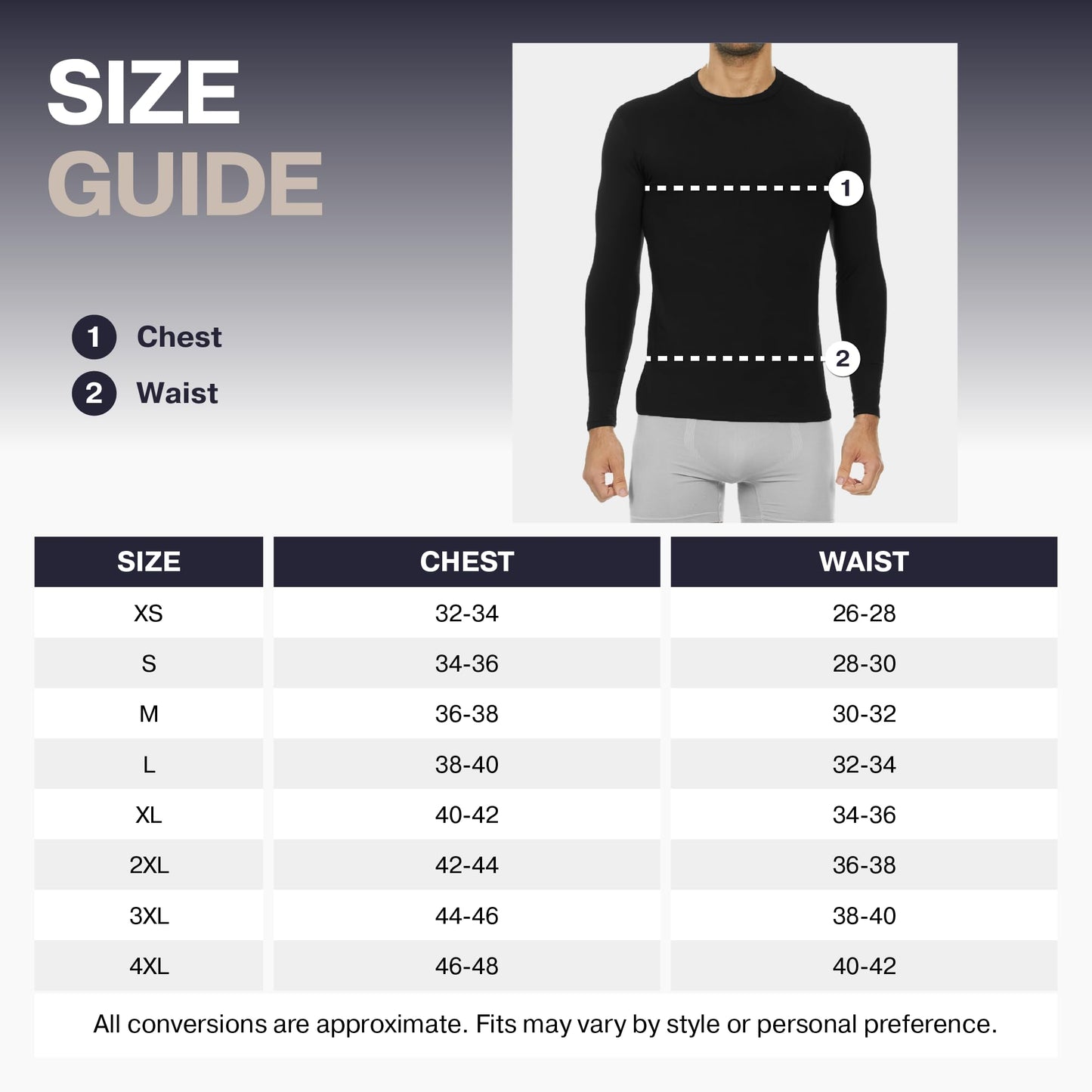 Thermajohn Thermal Shirts for Men Long Sleeve Thermal Compression Shirts for Men Base Layer Cold Weather (Black, Large)