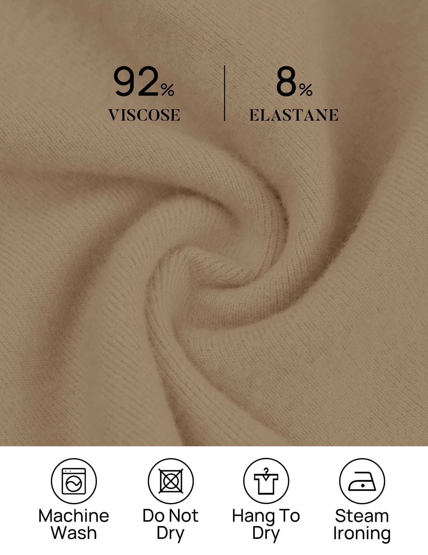 ZESICA Women's Fleece Sherpa Lined Shirts Winter Thermal Casual Slim Fit Long Sleeve Mock Neck Pullover Tops,Khaki,Medium