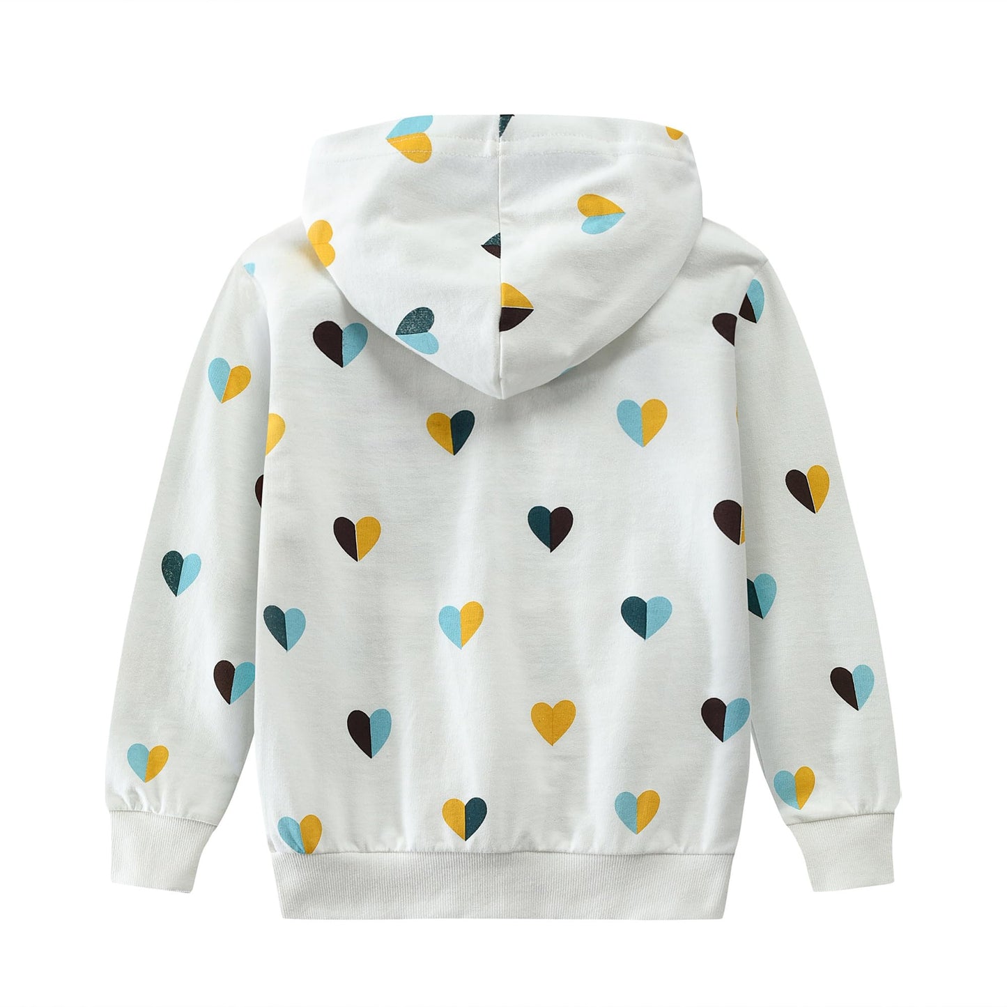 Tkria Toddler Girls Hoodies Heart Sweatshirt for Kids Casual Pullover Fleece Sweater Long Sleeve Shirts Winter Outwear Size 2-7T
