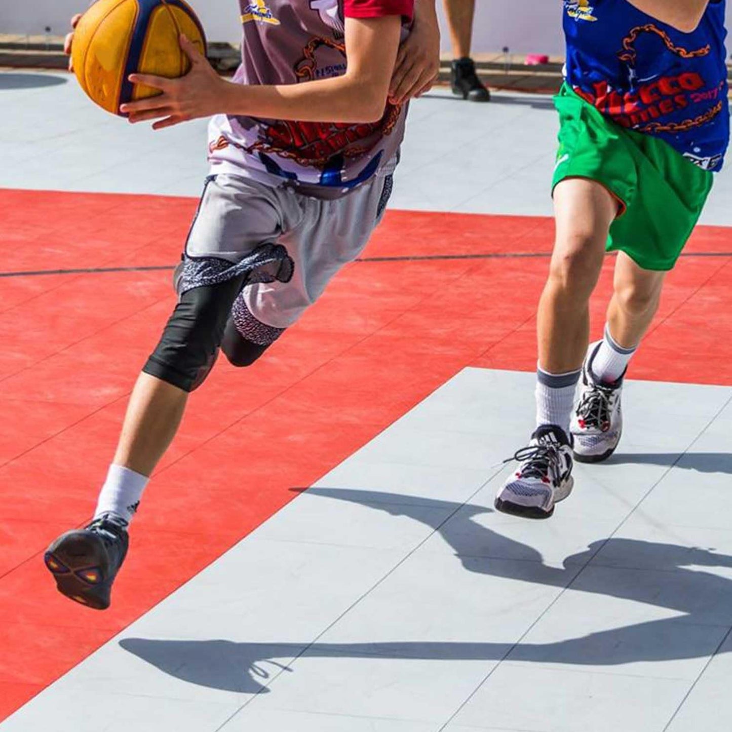 InOut Flooring 15 Grey Tiles - High Durability Colored Flooring Tiles - Interlocking Versatile Training Surface - Roller Skate Indoor&Outdoor, Dance Floor Tiles, Basketball Tiles, Multi Sports Floor