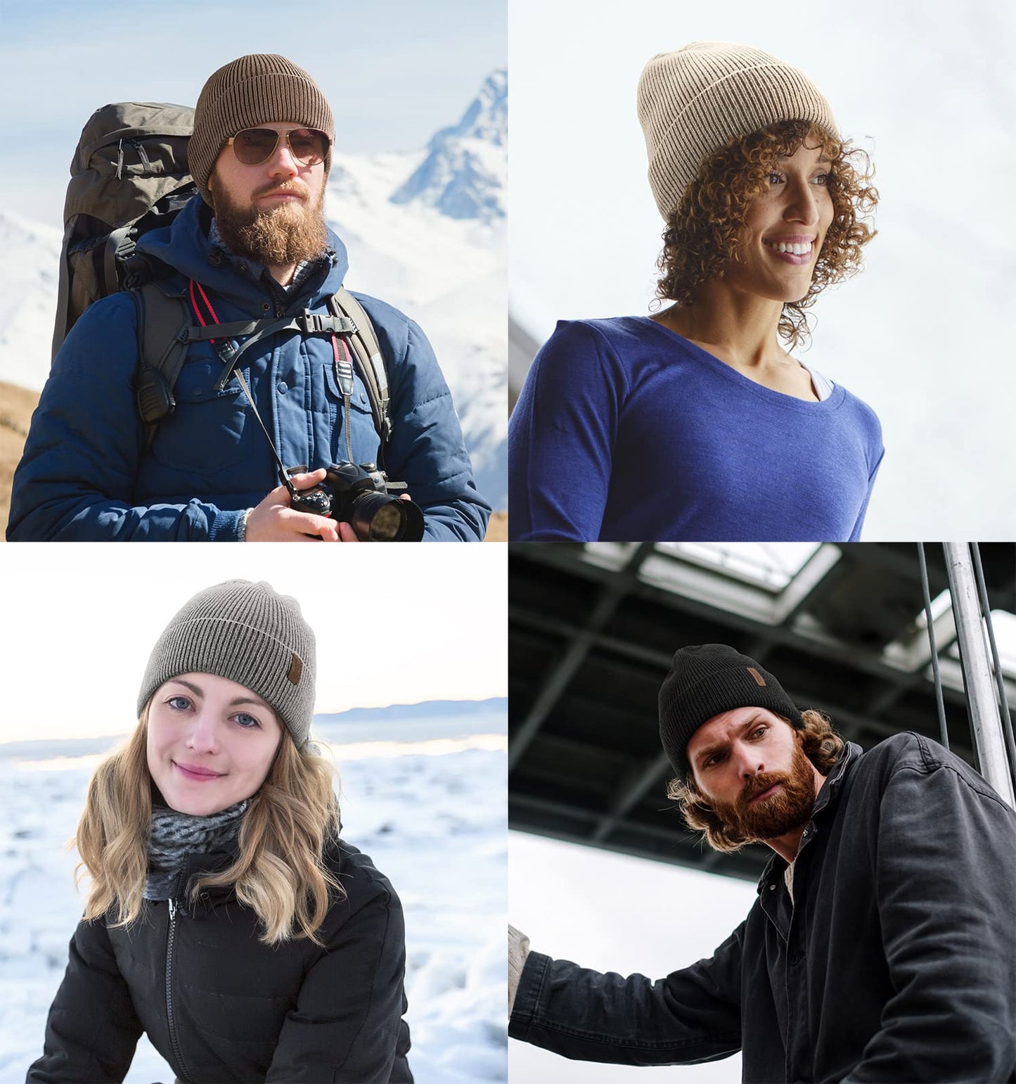 Wmcaps Winter Beanie for Men Women, Fleece Lined Beanie Soft Warm Knit Hat Ski Stocking Cuffed Cap (Navy Blue)
