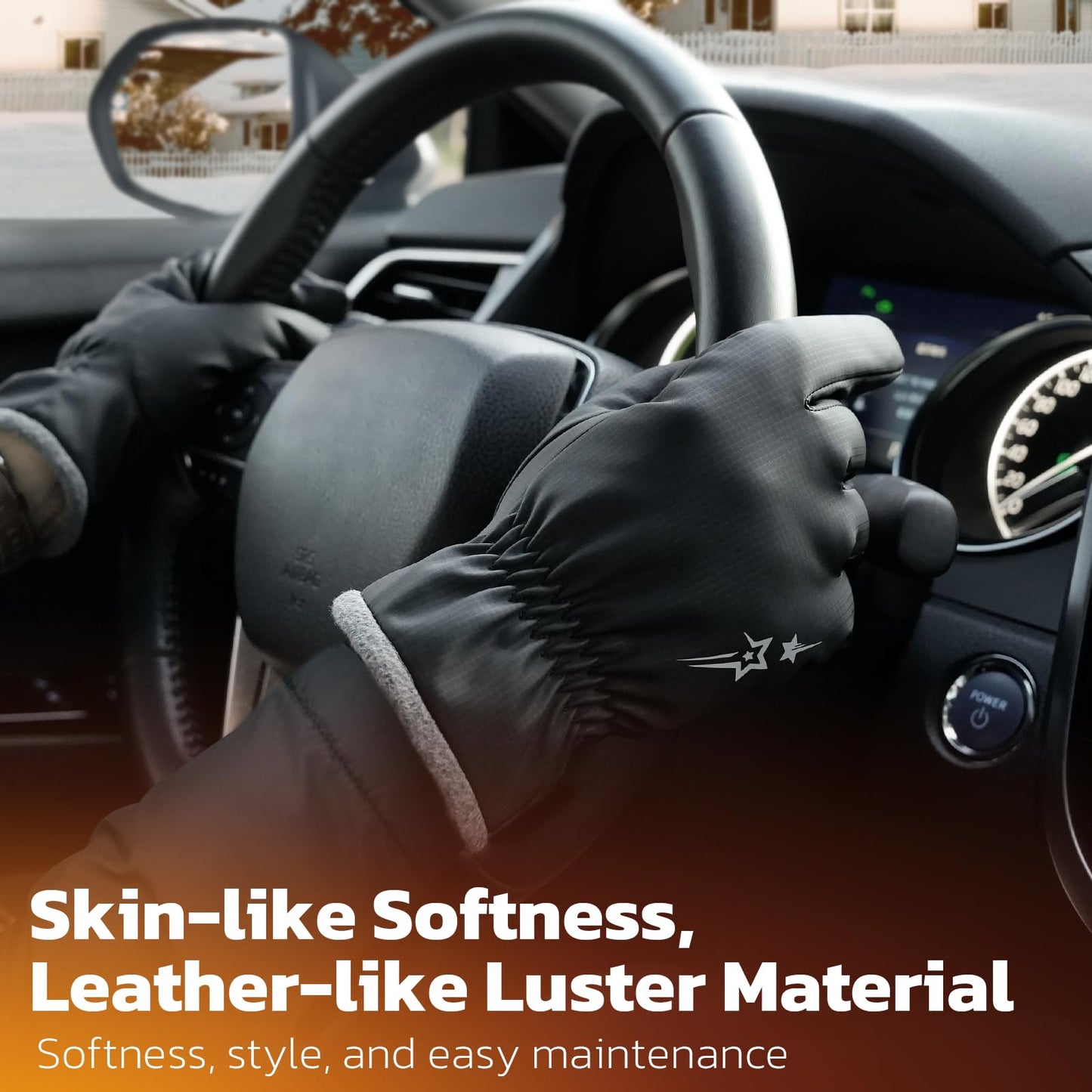 HOZMOZ Winter Gloves for Men Women Cold Weather, Full Touchscreen Gloves with Warm Plush Lining Cycling Driving Gloves