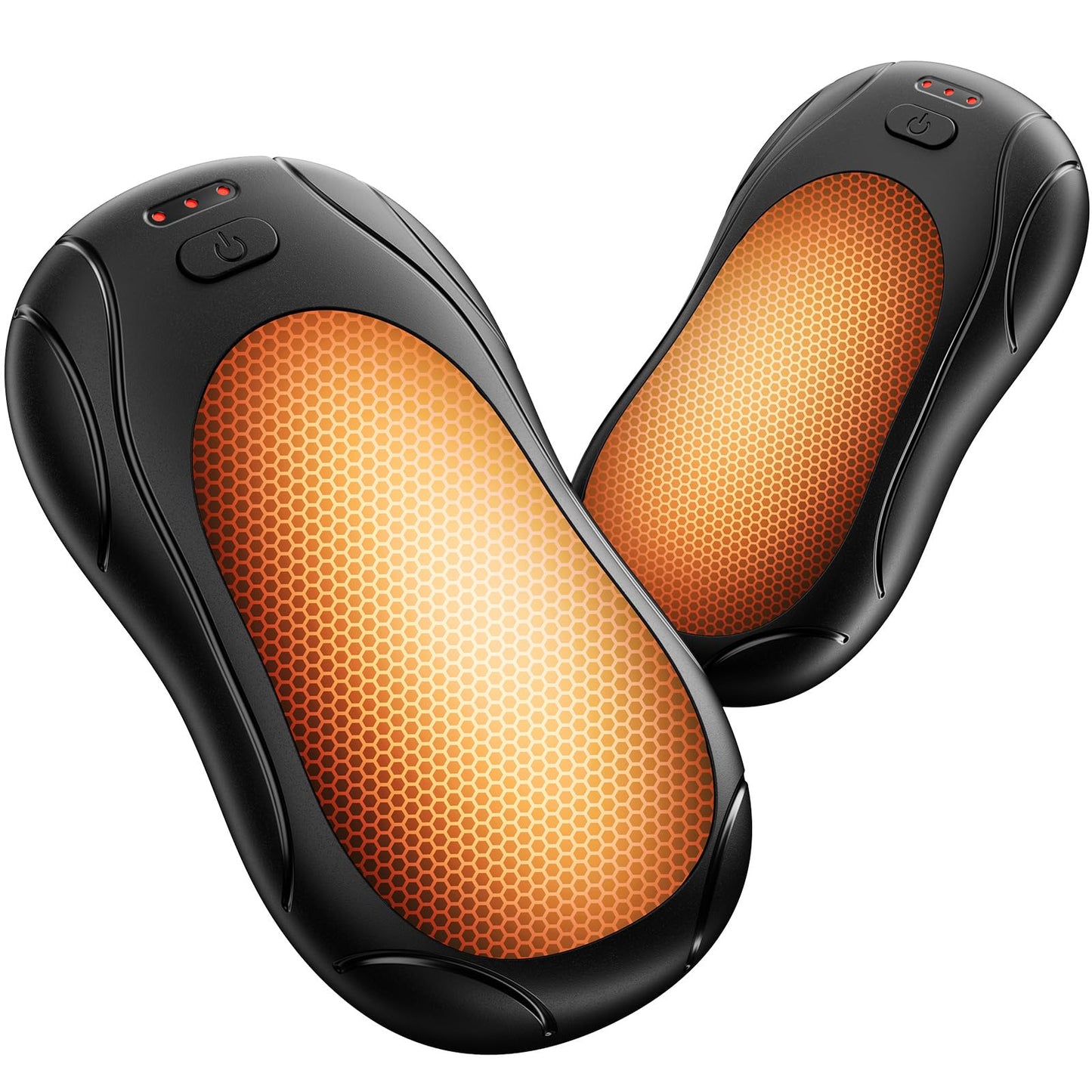 2 in1 Hand Warmers Rechargeable, Up to 131°F Hand Heater, 23 H Use Time Reusable Battery, Portable Pocket Size Electric Hand Warmer for Women Men, Camping, Hunting, Golf, 2 Pack