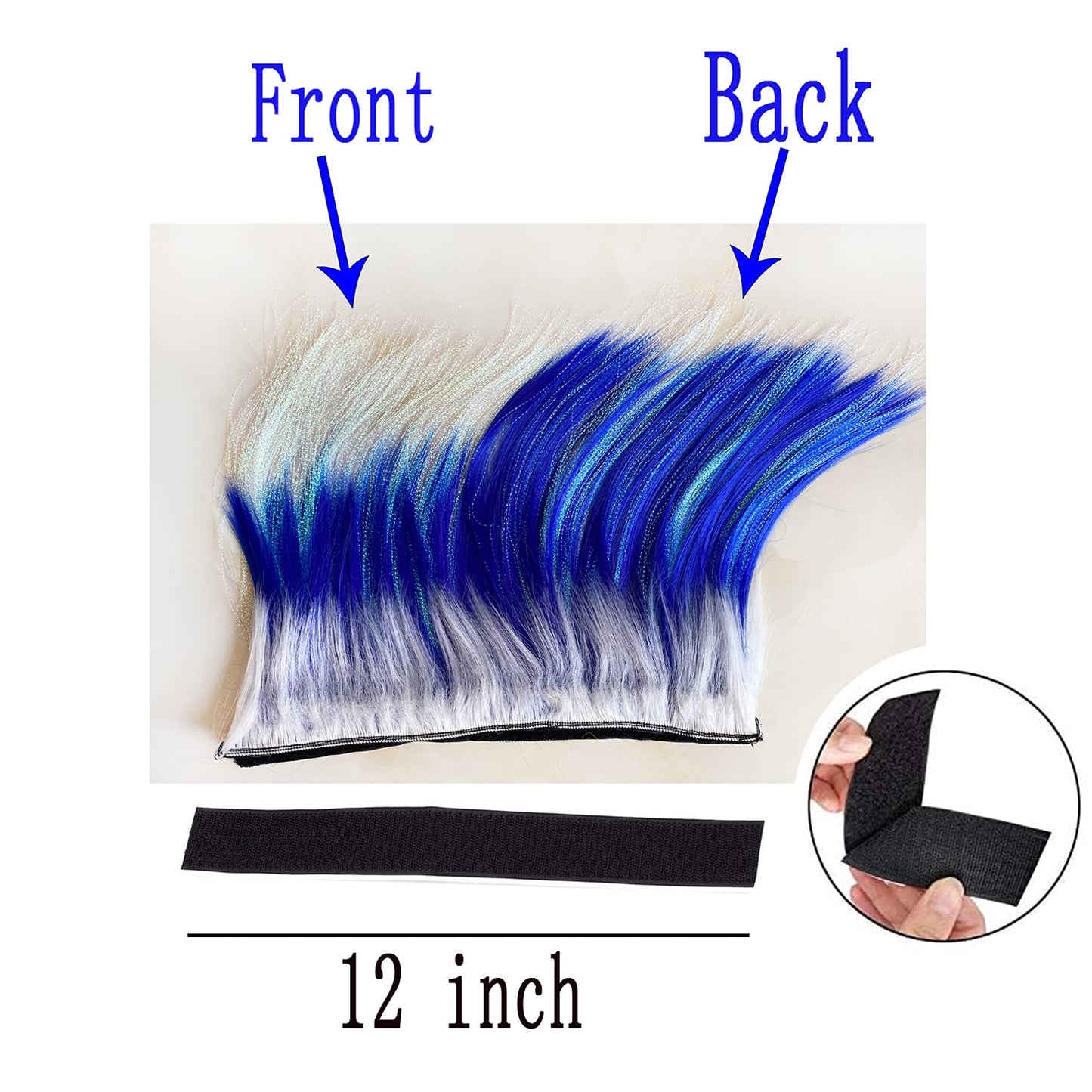 HHongJM Cute Mohawk for Helmet Synthetic Wigs Hair Helmet Mohawk Helmet Decoration Hawk for Motorcycle Bicycle Snowboarding Skiing Biking Cycling Helmets Reusable Hawk Blue (Helmet Not Included)