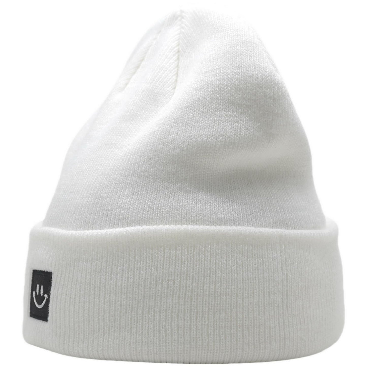 55cube Beanie Hats for Men Women White