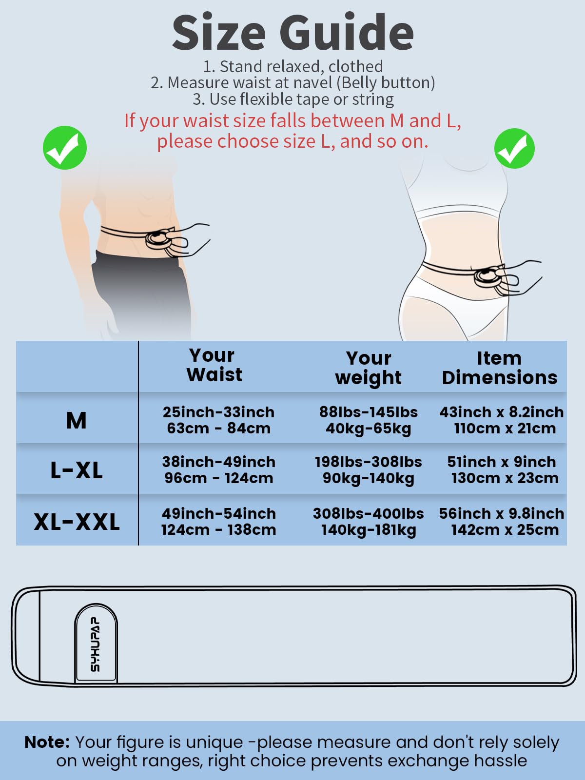 SYXUPAP Waist Trimmer for Women and Men,Waist Trainer for High-Intensity Training & Workouts, Size M Black new