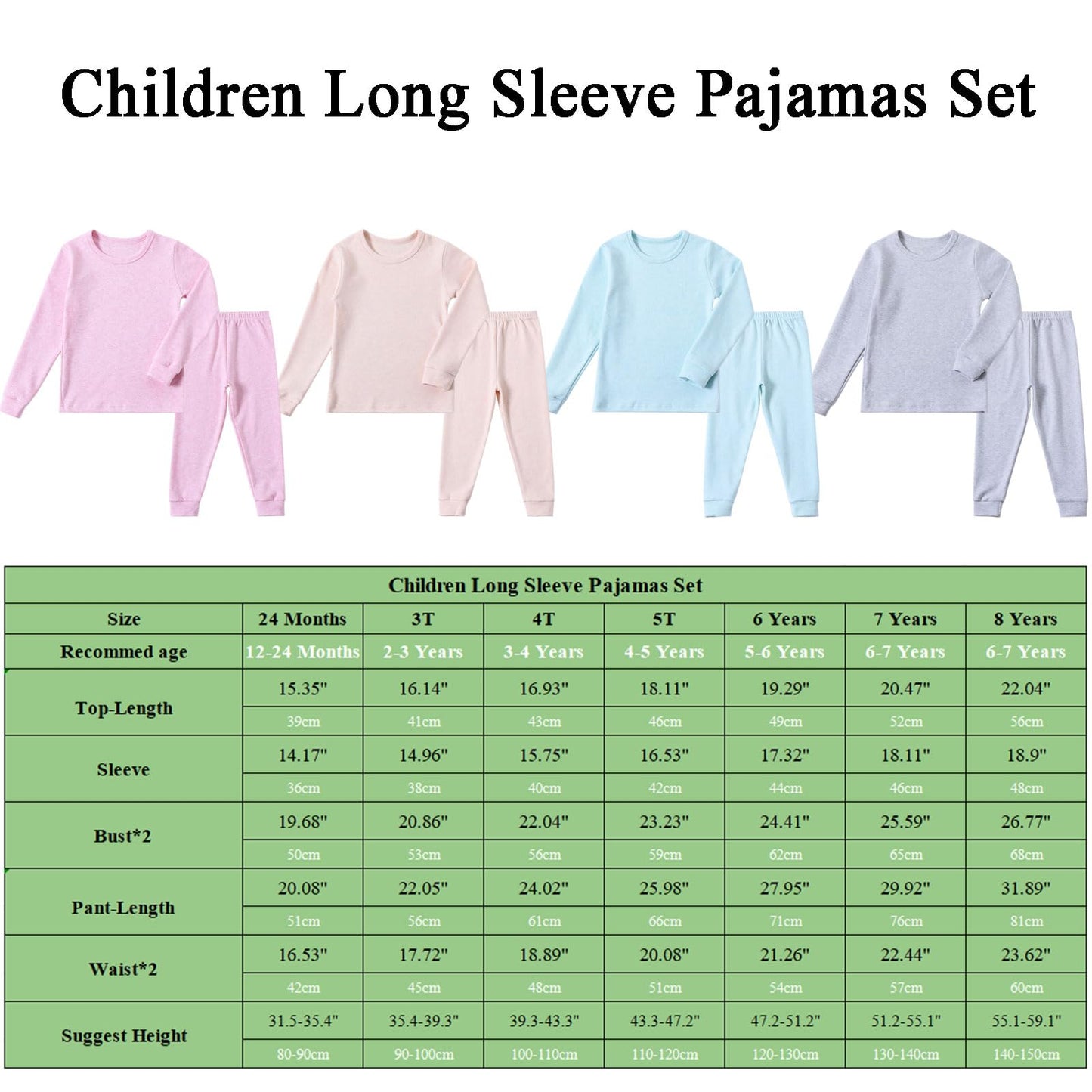 Kids Winter Thermal Underwear Long Johns Set Little Boys Girls Pajamas Warm Base Layer Set (Gray,6T)