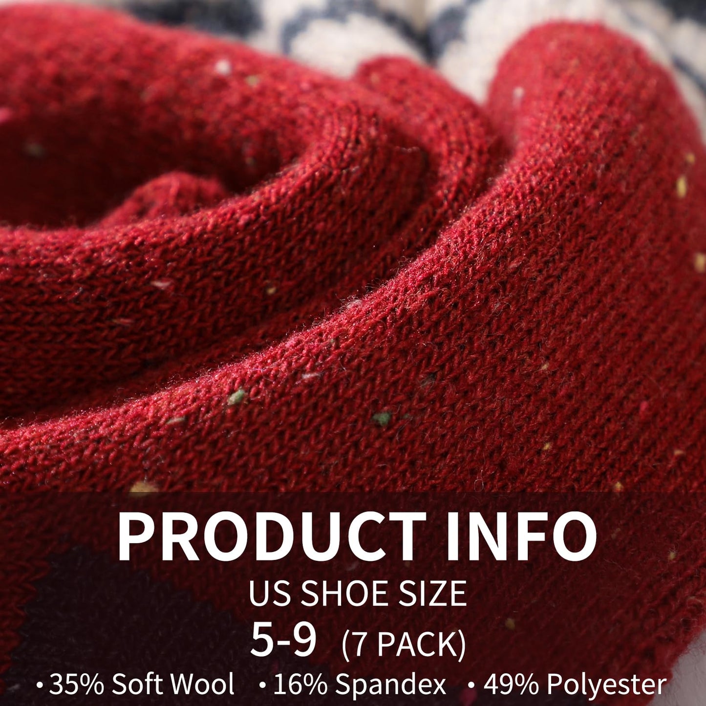 Tavaleu Women Wool Socks - Winter Wool Socks for Women Men Warm Thick Knit Soft Vintage Crew Casual