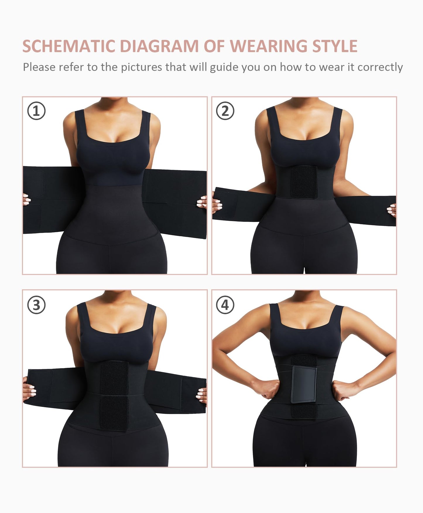 FeelinGirl Workout Waist Trainer Cincher Neoprene Postnatal Shaper Tummy Slimmer Plus Size for Women Rose Red XS