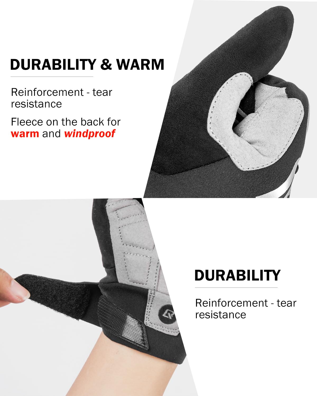 ROCKBROS Cycling Gloves Motocycle Mountain Bike Gloves Full Finger Biking Gloves for Men Bicycle Gloves