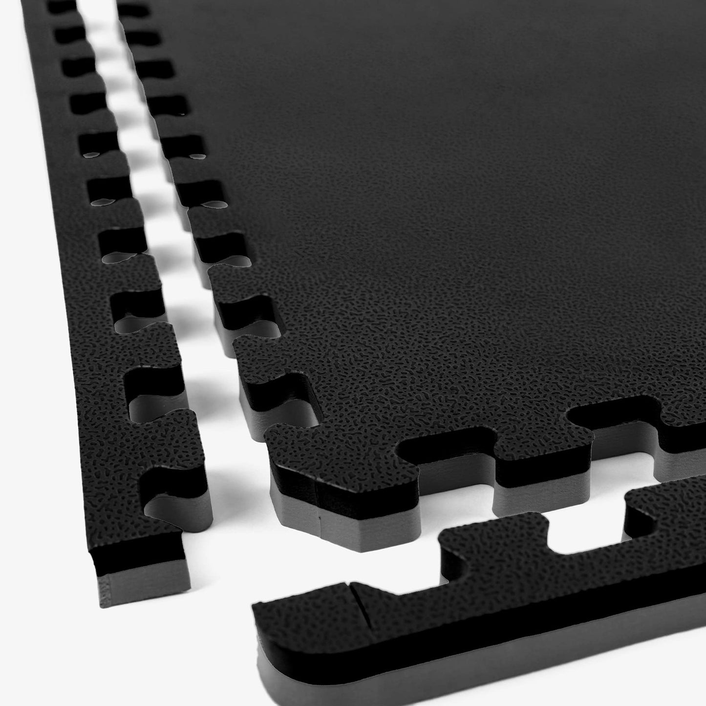IncStores - 1"" MMA Interlocking Foam Tiles - Perfect for Martial Arts, Lightweight Home Gyms, p90x, Insanity, Gymnastics, Yoga, Cardio and Aerobics, Black/Grey, 6 Tiles (2ft x 2ft Tiles) 24 sqft