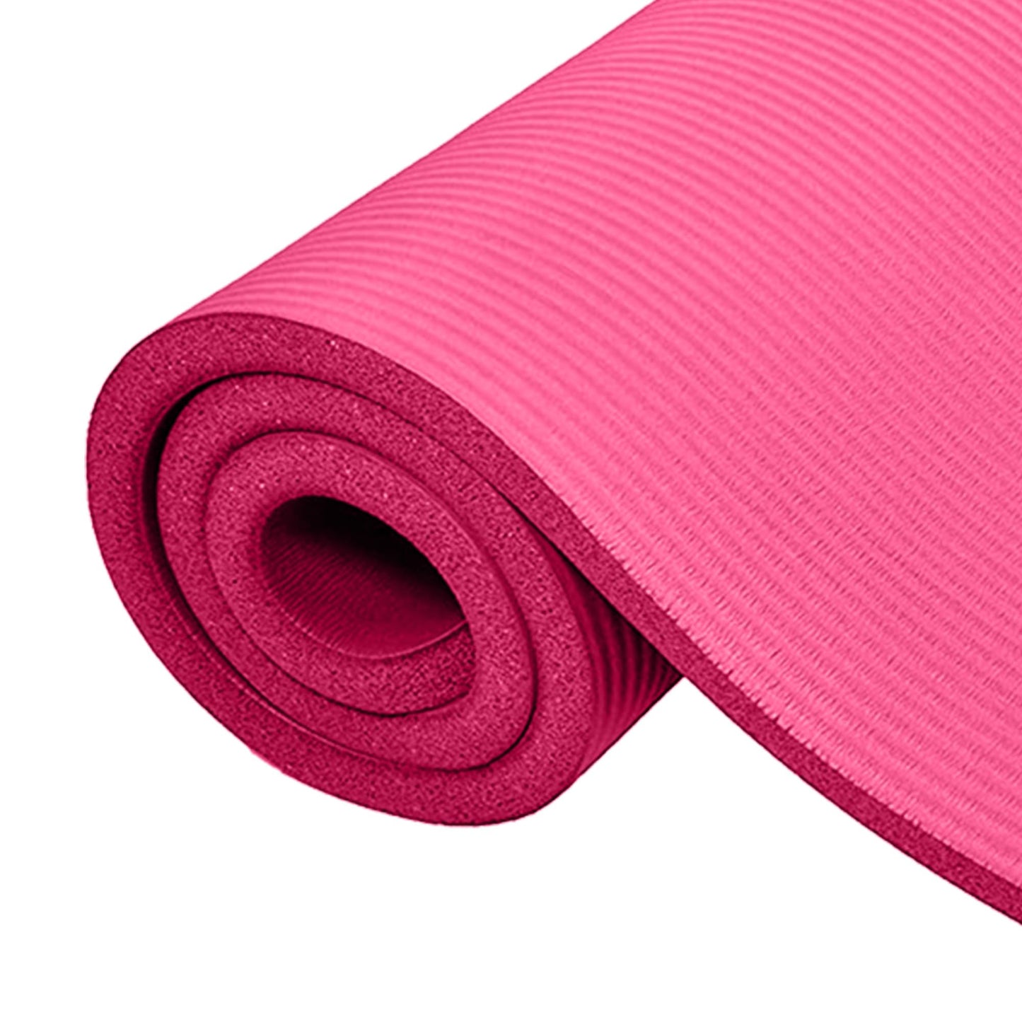 BalanceFrom All-Purpose 1-Inch Extra Thick High Density Anti-Tear Exercise Yoga Mat with Carrying Strap (Pink)