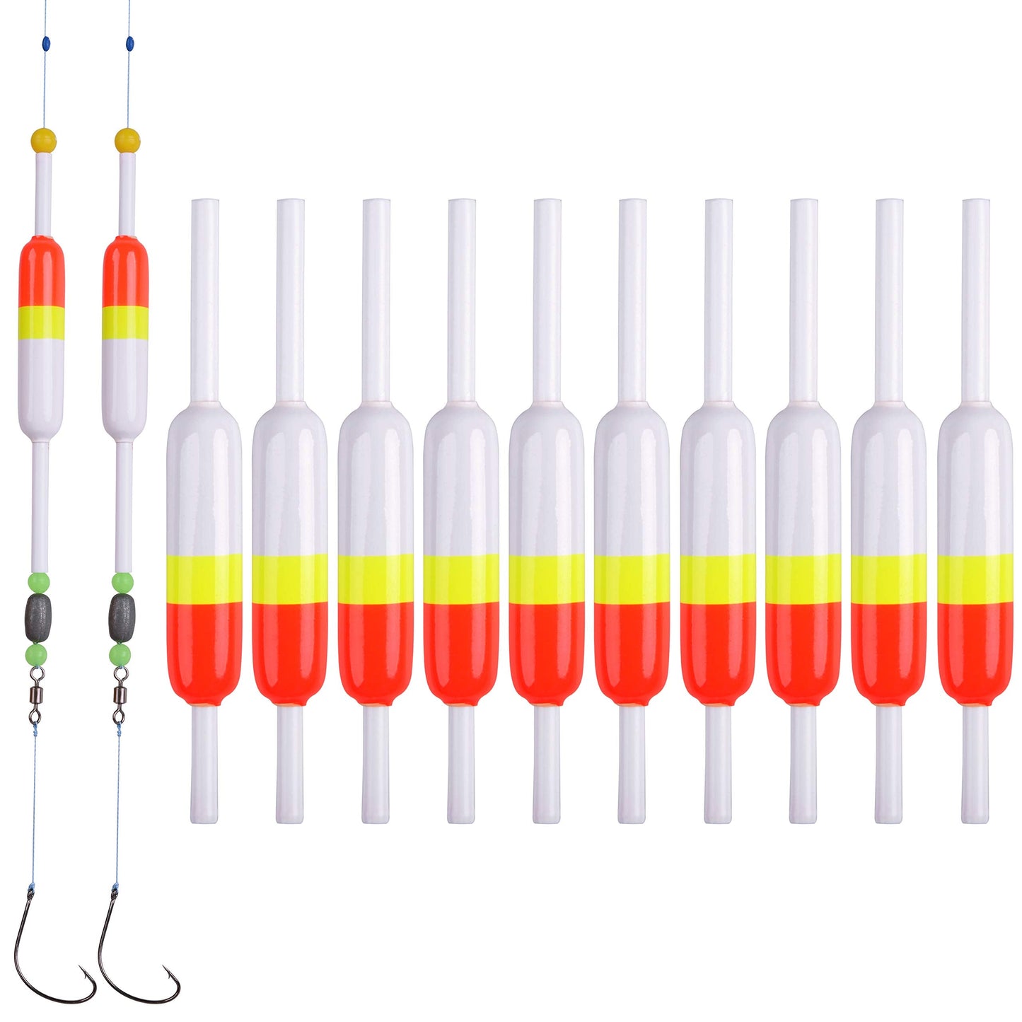 AGOOL Slip Bobbers Fishing Floats and Bobbers Wood Slip Floats Stick Slip Bobbers for Crappie Panfish Walleyes Trout Bass Fishing 5/10pcs