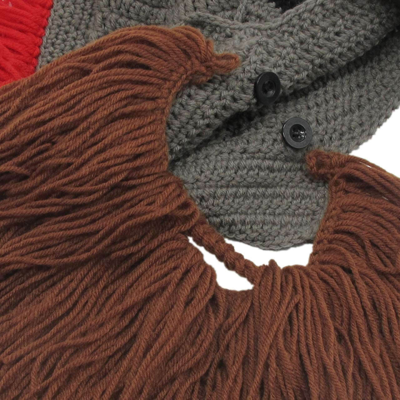 FALETO Wig Beard Hats Creative Original Funny Knit Hat Handmade Winter Beard Facemask