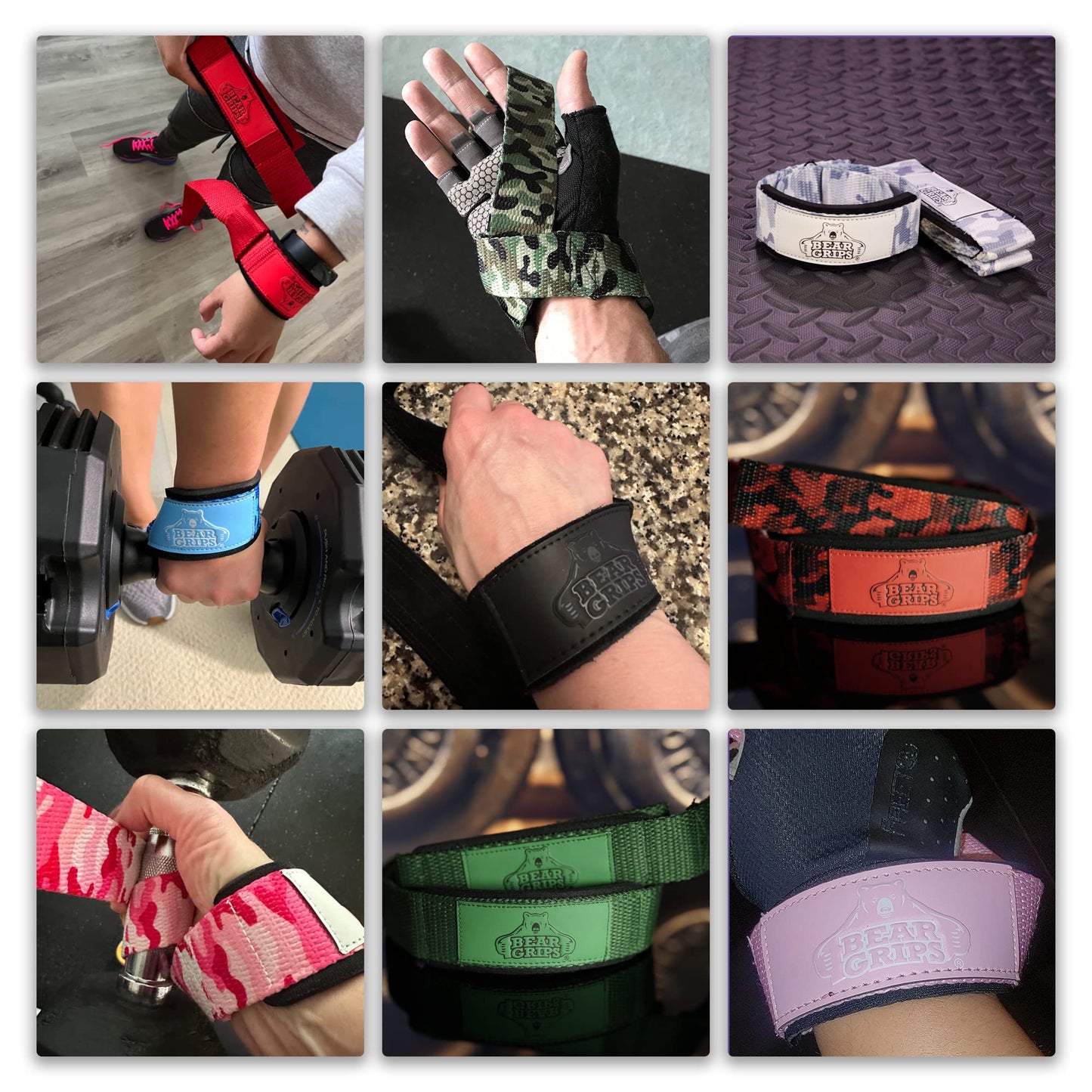 Bear Grips Lifting Straps Gym, Wrist Straps for Weightlifting, Gym Straps, Weightlifting Straps, Deadlift Straps, Weight Lifting Straps for Men, Weight Straps Lifting Women, 2 Lifting Strap Pink Swirl