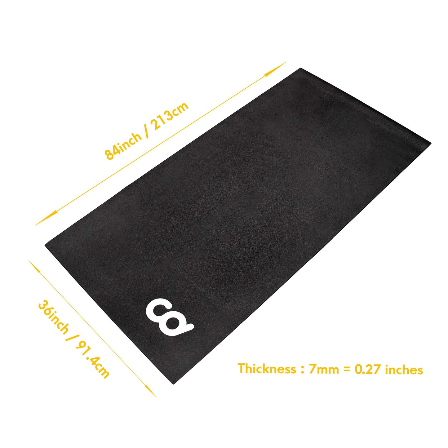 CyclingDeal Bike Trainer Floor Mat - Compatible with Indoor Exercise Stationary Bike Treadmill Elliptical Waterproof Gym Flooring Equipment - Indoor Cycle Stepper - Soft 36" x 84" (91 x 213cm)