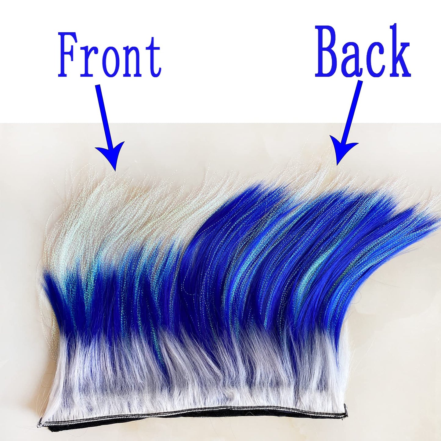 HHongJM Cute Mohawk for Helmet Synthetic Wigs Hair Helmet Mohawk Helmet Decoration Hawk for Motorcycle Bicycle Snowboarding Skiing Biking Cycling Helmets Reusable Hawk Blue (Helmet Not Included)