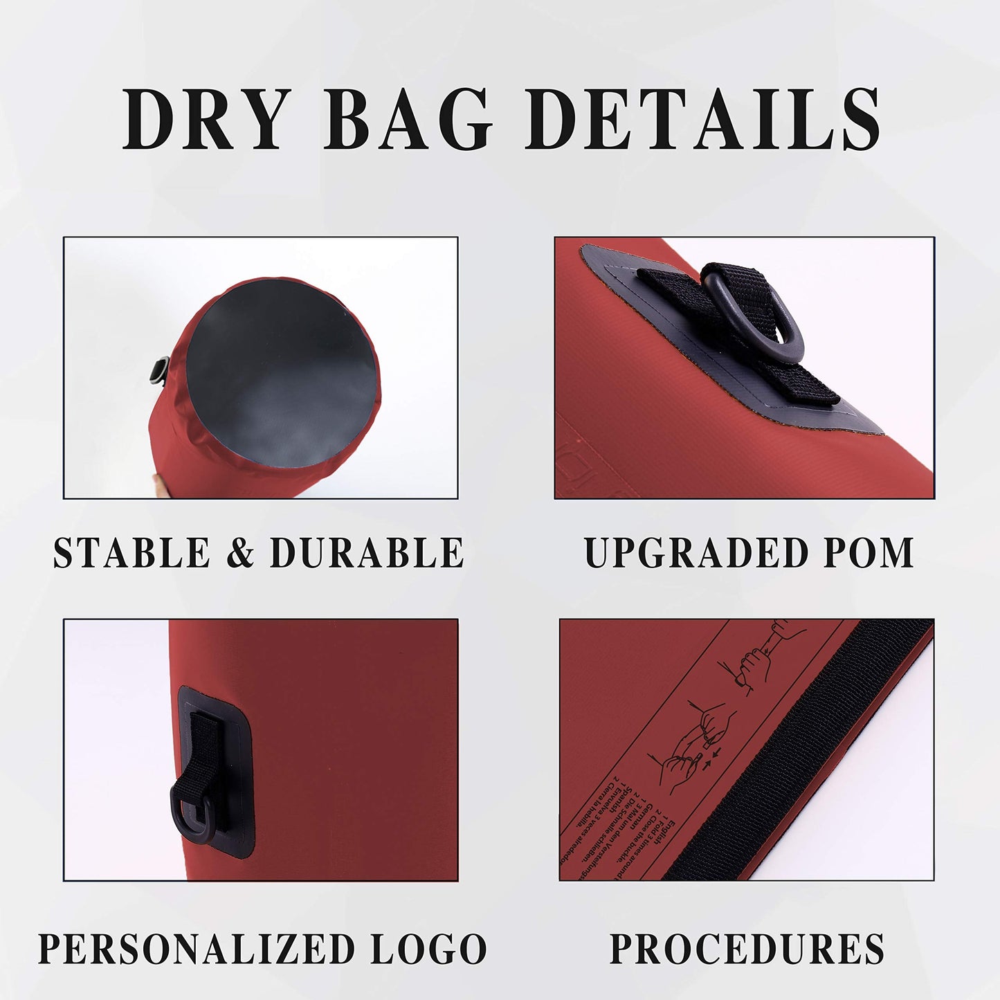 IDRYBAG Dry Bags for Kayaking Waterproof 2L/5L/10L/15L/20L, Small Dry Bag Waterproof Floating, Dry Sack Waterproof Bag for Paddleboarding Travel