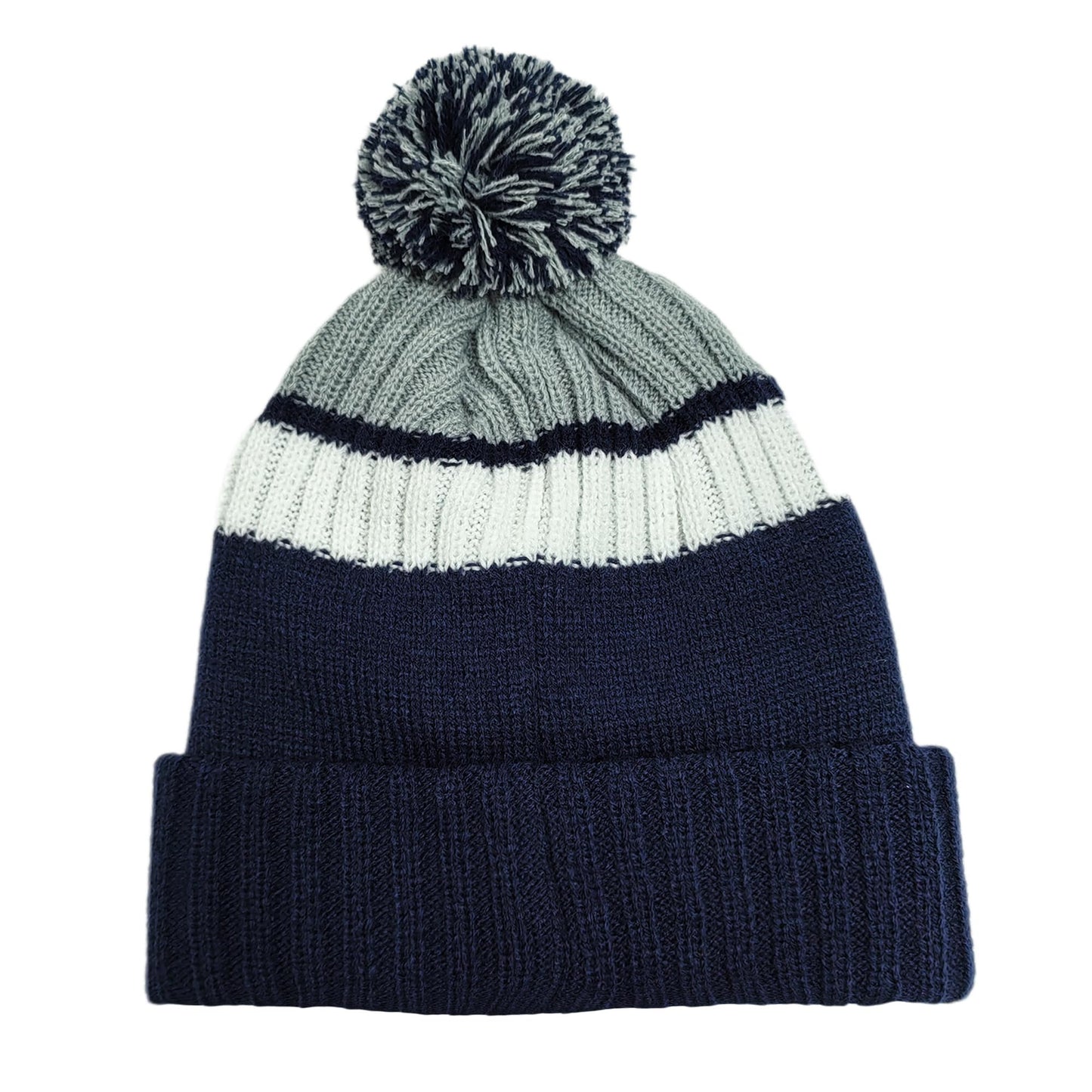 Baseball Team City Beanie Hat, Cuffed Knit Soft Headwear Hat for Women Men Youth, Sports Stylish Winter Hat, Gift for Fans Dark Blue