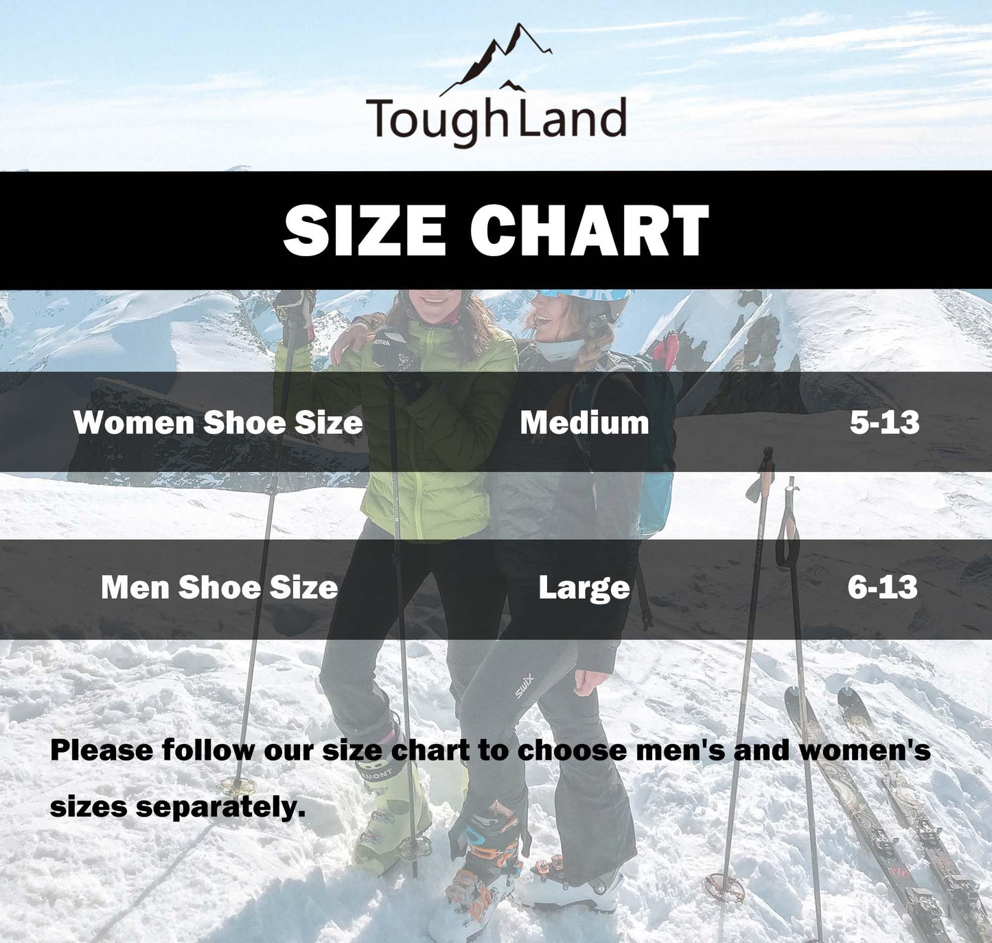 Tough Land 2 Pairs of Thermal Socks for Men Heat Trapping Warm Winter Socks