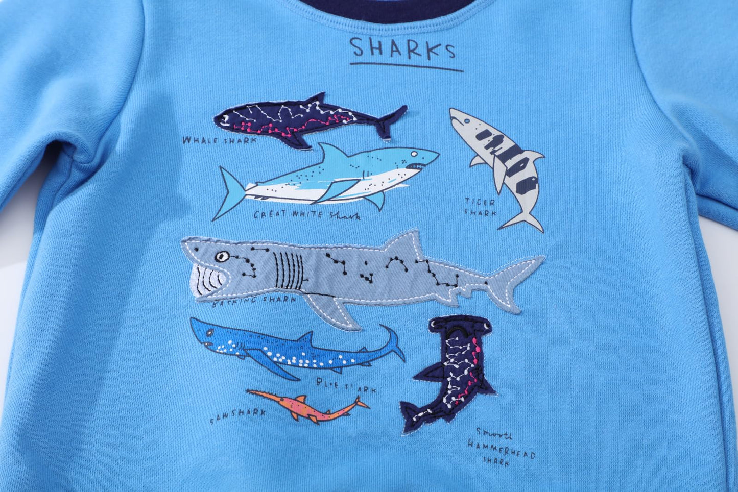 Shark Sweatshirt Boys Long Sleeve Shirts Crewneck Pullover Sweatshirts Toddler Animal Outfit Blue Tops Kids Fall Winter Sweater 6t