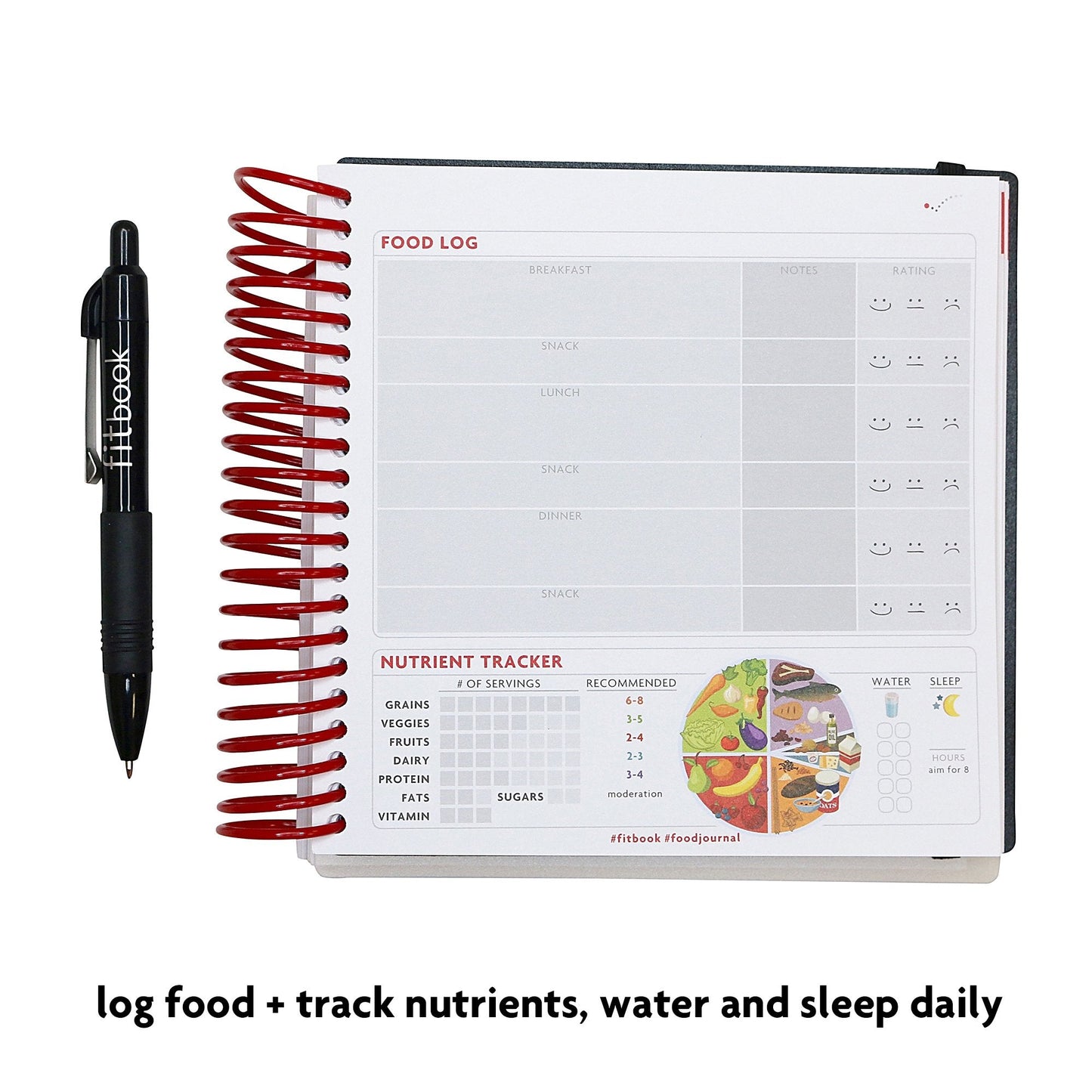Fitlosophy Fitbook: 12 week Fitness Journal and Planner for Workouts, Weight Loss and Exercise, White