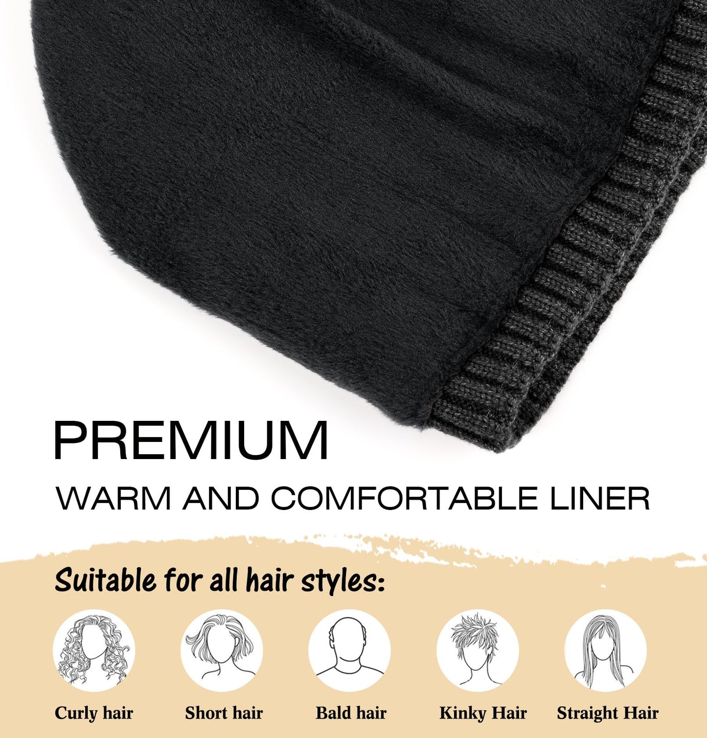 Wmcaps Winter Beanie Knitted Hats for Men Women, Fleece Lined Beanie Warm Stocking Cap Soft Warm Ski Hats Unisex (Slate Grey)