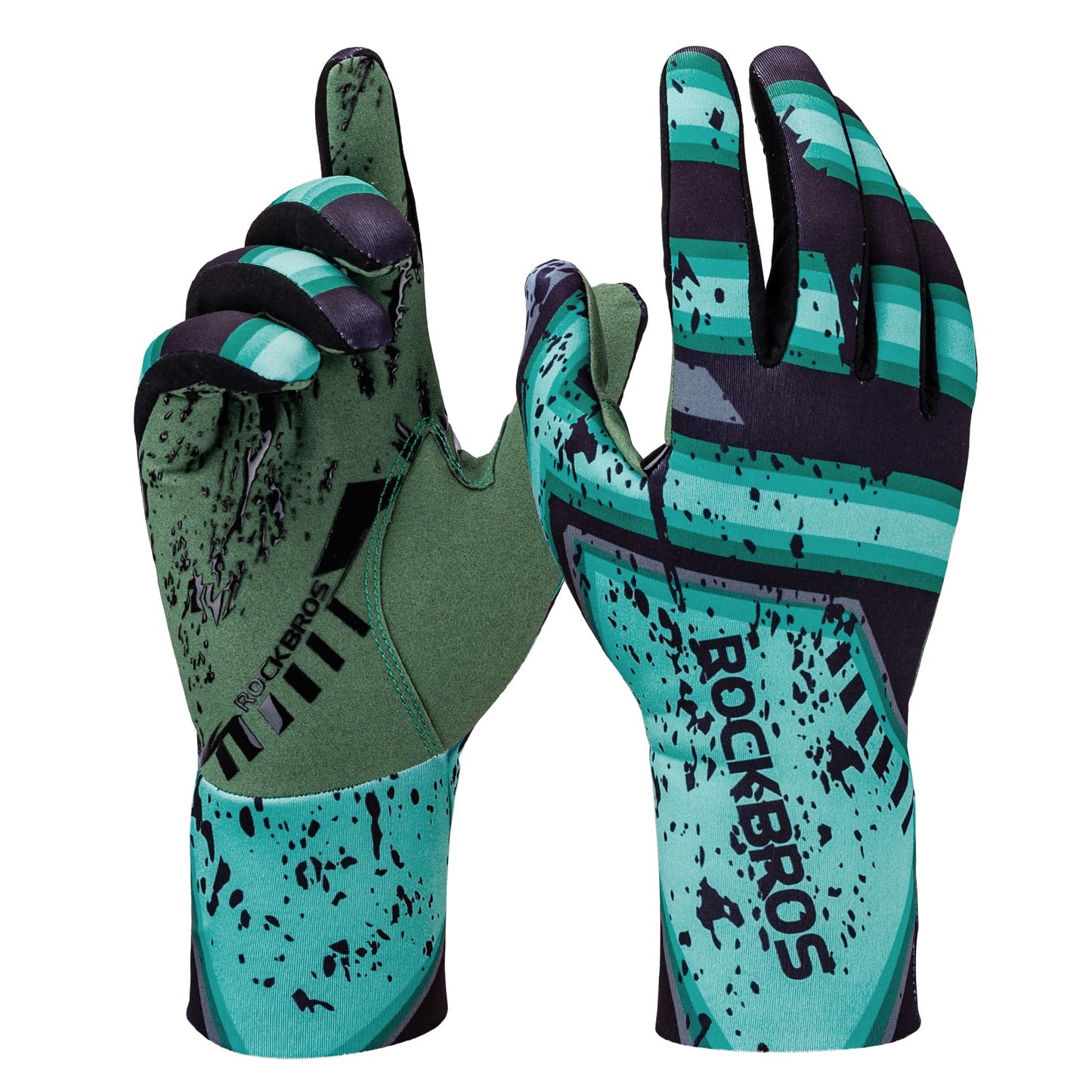 ROCKBROS Winter Cycling Gloves for Men Thermal Bike Gloves Windproof Anti-Slip Full Finger Mountain Bike Gloves