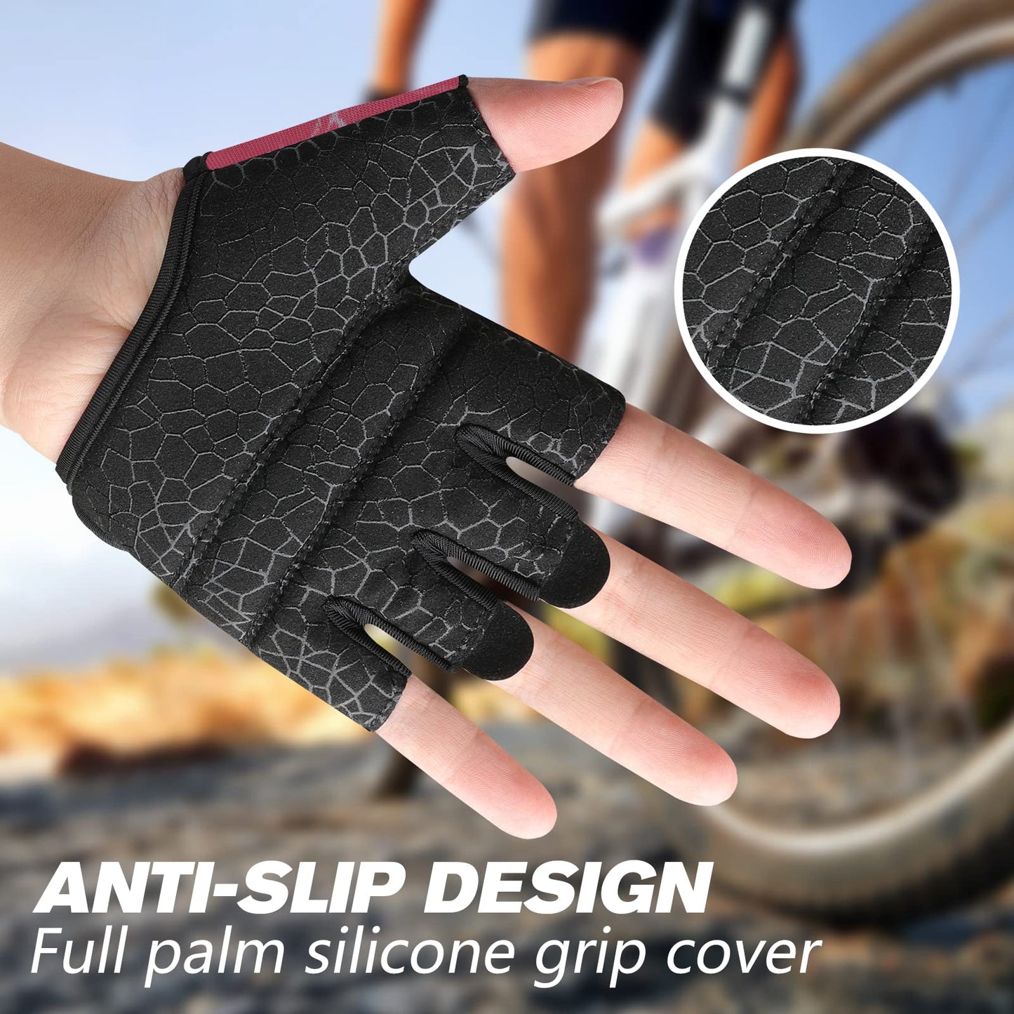 RYMNT Minimal Weight Lifting Gloves,Short Micro Workout Gloves Grip Pads with Full Palm Protection & Extra Grip for Men Women Weightlifting,Gym,Exercise Training.Marble PK-Small