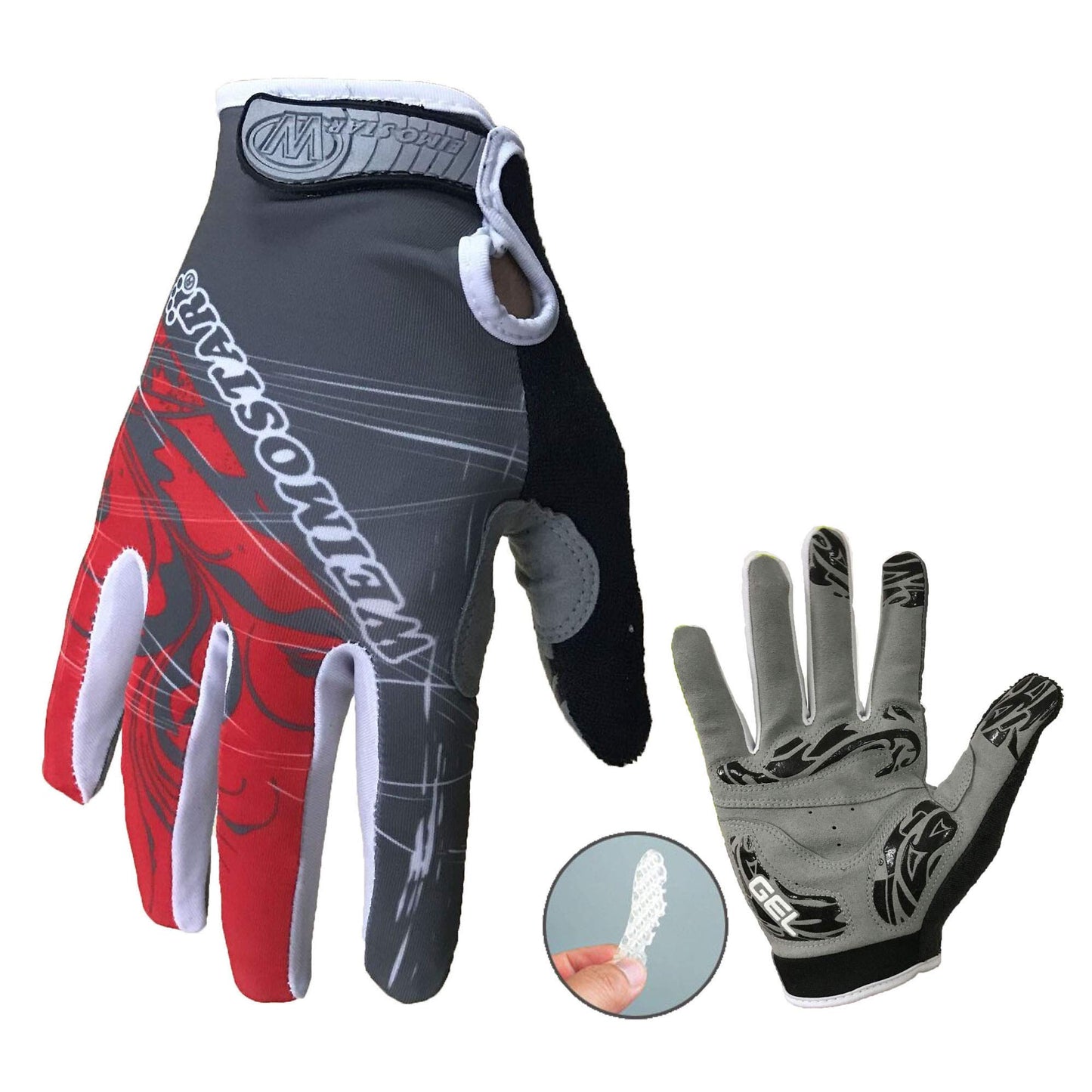 JPOJPO Cycling Gloves for Men Women Full Finger Bike Gloves, 3D Gel Pad Comfortable