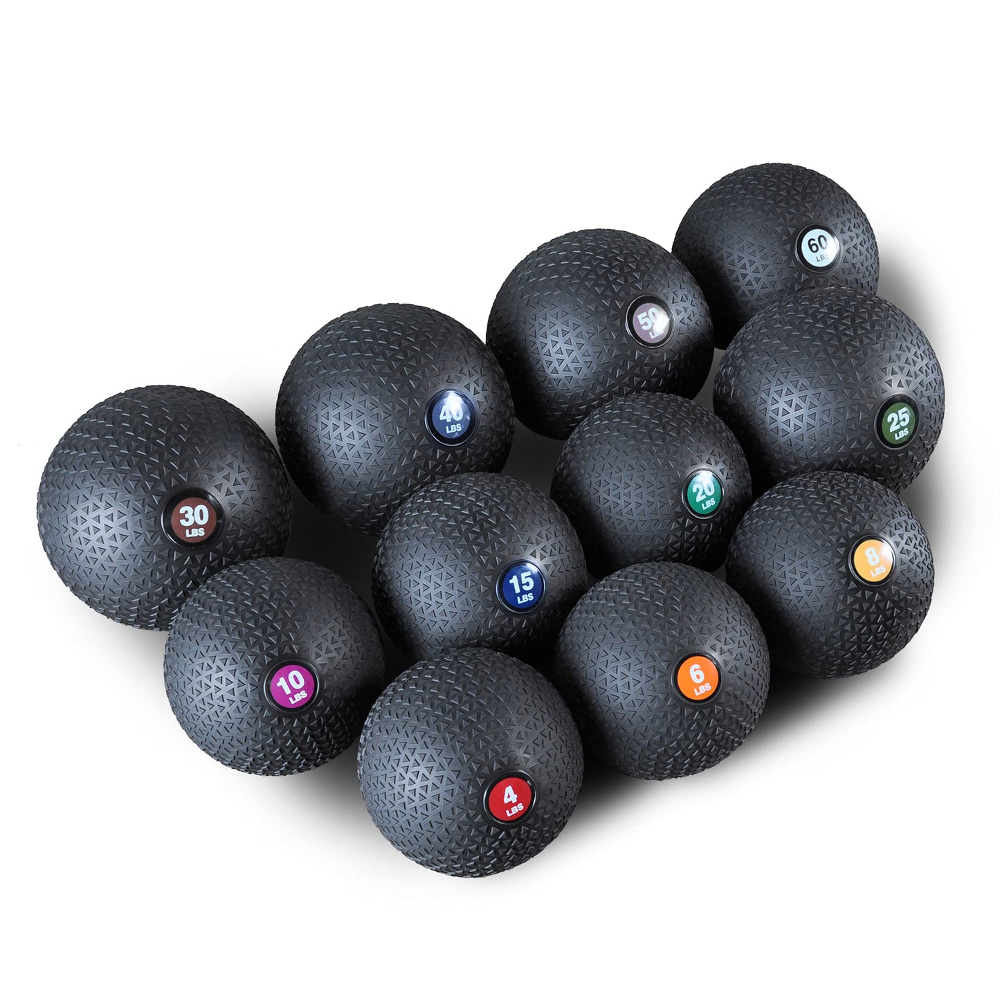 PRISP Weighted Medicine Slam Ball - Fitness Ball with Easy Grip Textured Surface, 8 lb