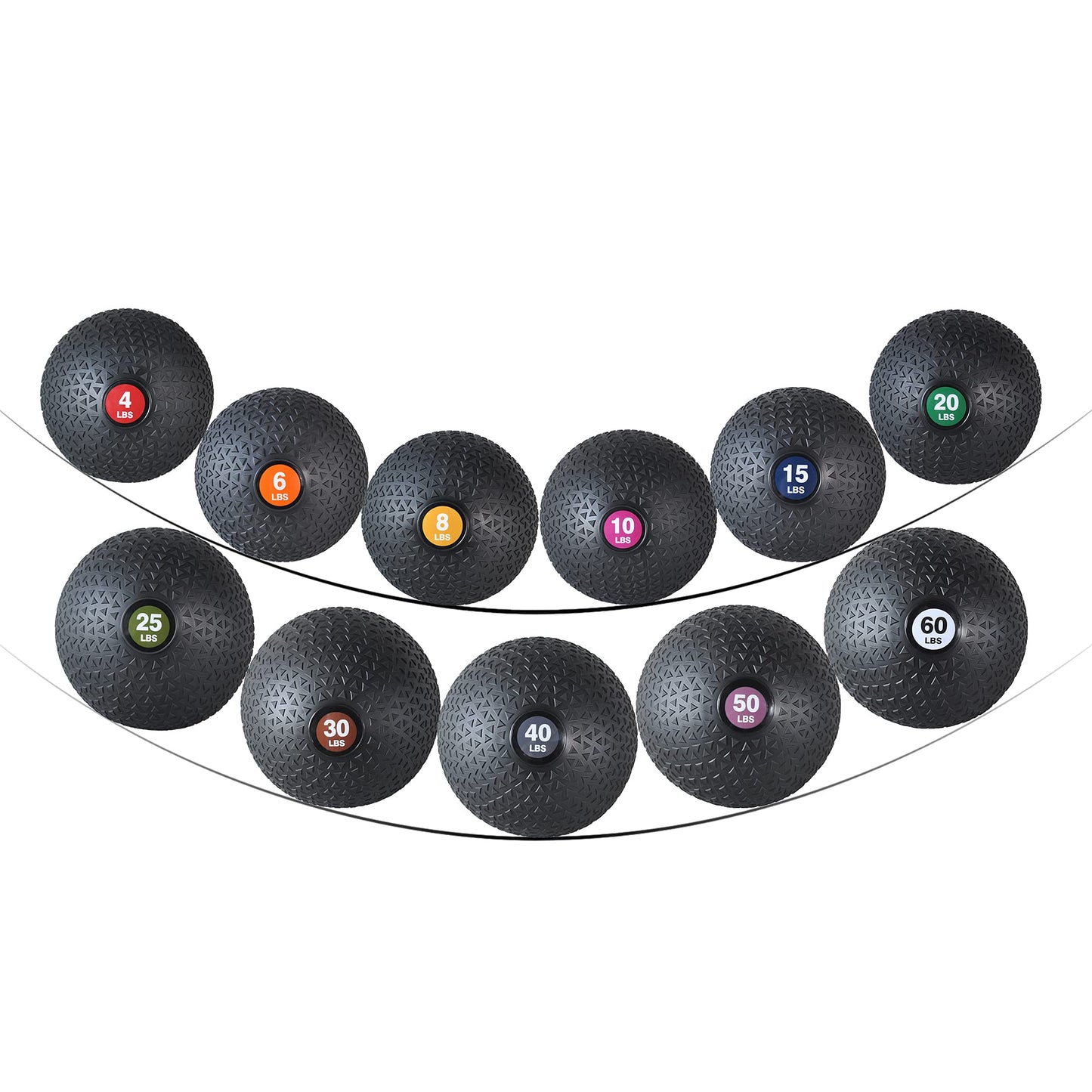 PRISP Weighted Medicine Slam Ball - Fitness Ball with Easy Grip Textured Surface, 8 lb