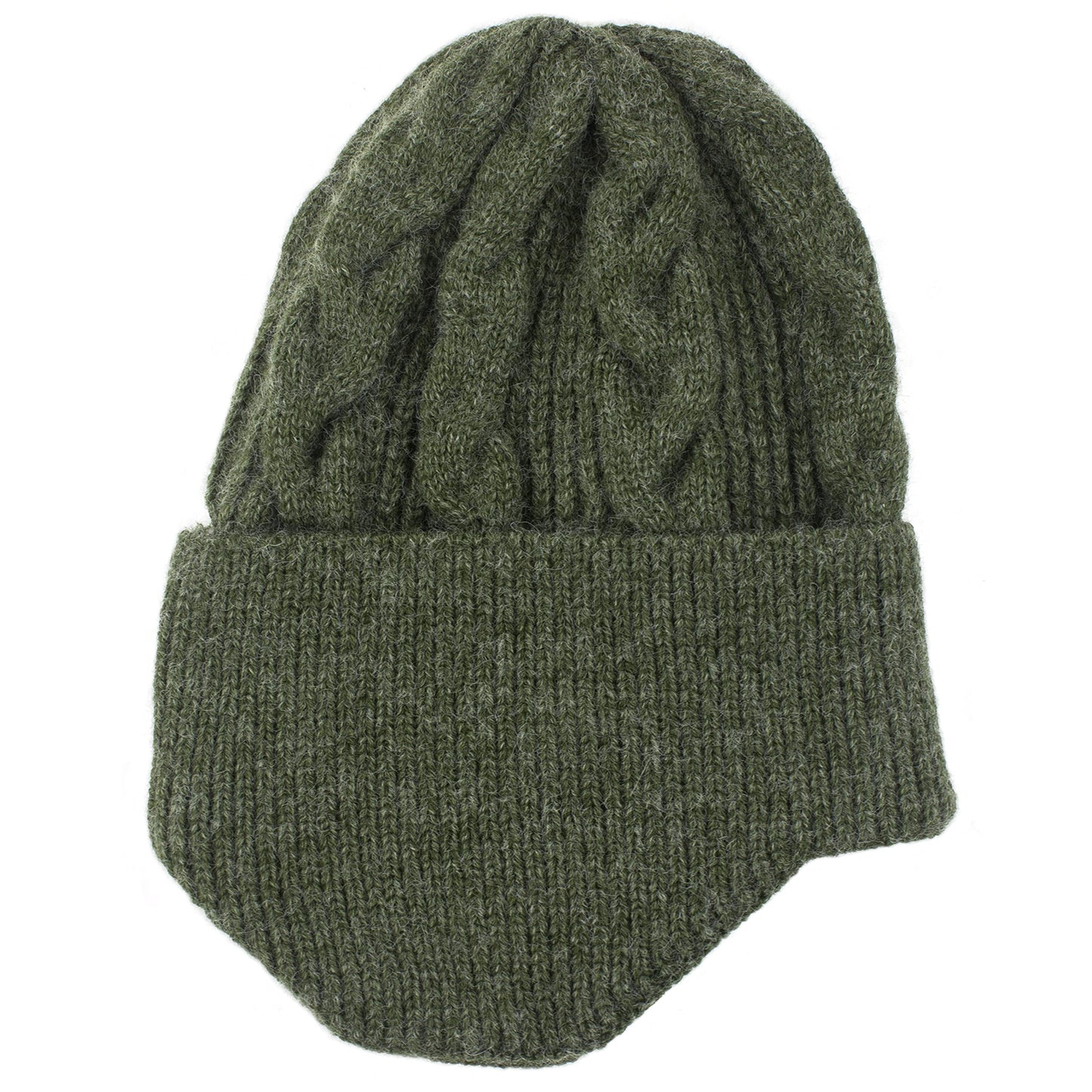 Muryobao Womens Winter Beanie Hat Slouchy Knit Hats Soft Warm Ski Skull Cap with Ear Flaps Pine Green