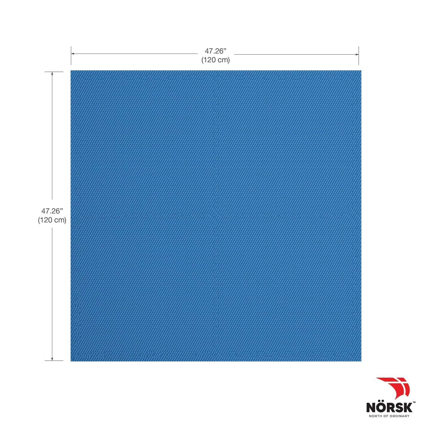Norsk Reversible Gym Exercise Mats 3/4" Thick EVA Interlocking Foam Tiles, Perfect Gym Flooring for Home Gym, 20 Tiles & 40 Trim Pieces, 80 Sq. Ft. 24"x24", Dazzling Blue/Black