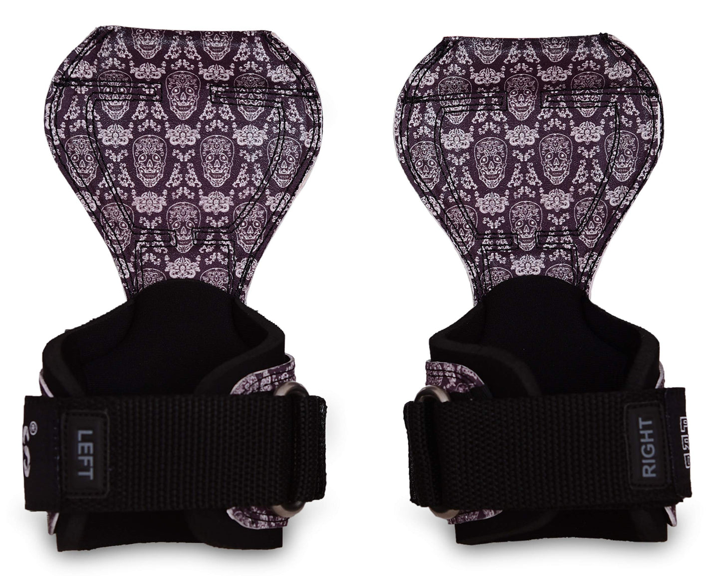 Cobra Grips PRO Weight Lifting Gloves Heavy Duty Straps Alternative Power Lifting Hooks Best for Deadlifts Adjustable Neoprene Padded Wrist Wraps Support Bodybuilding (PRO Skull)