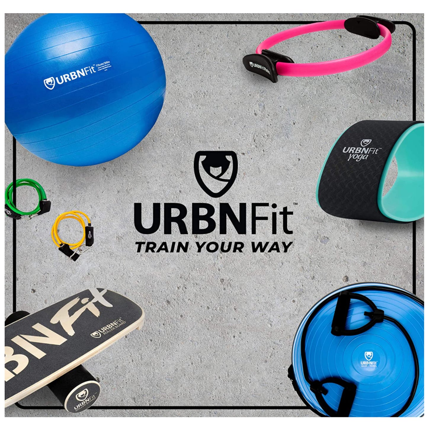 URBNFit Exercise Ball - Yoga Ball in Multiple Sizes for Yoga, Pilates, Pregnancy, Stability - Anti-Burst Swiss Balance Ball w/Quick Pump – Office Ball Chair for Home and Gym – 26 Inch - Teal