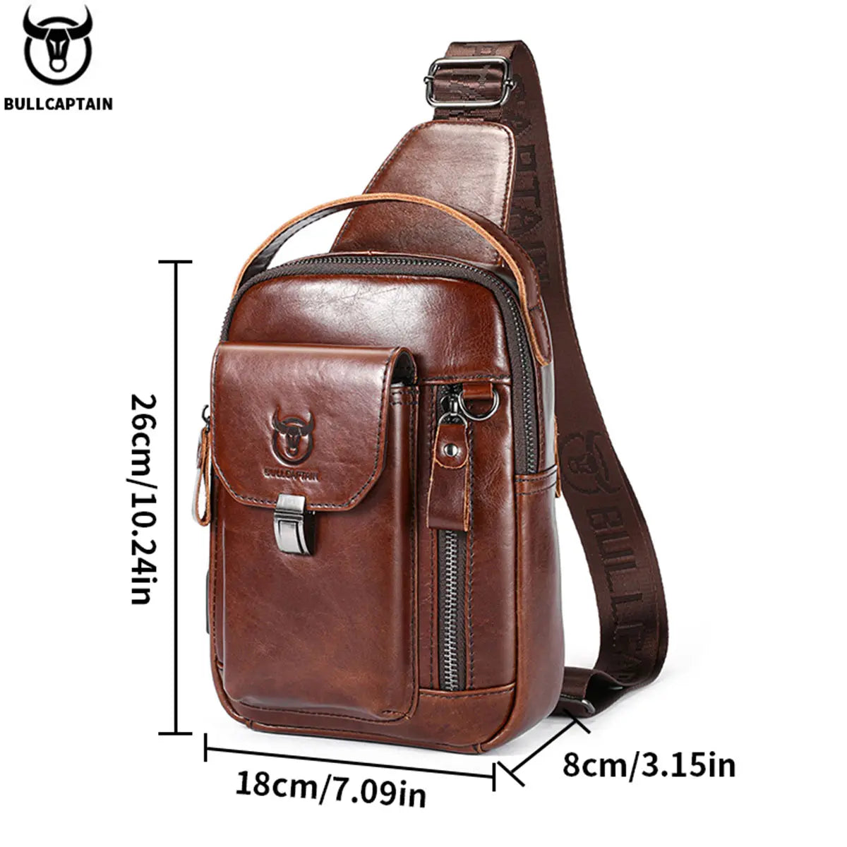 BULLCAPTAIN Anti-Theft Sling Chest Bag