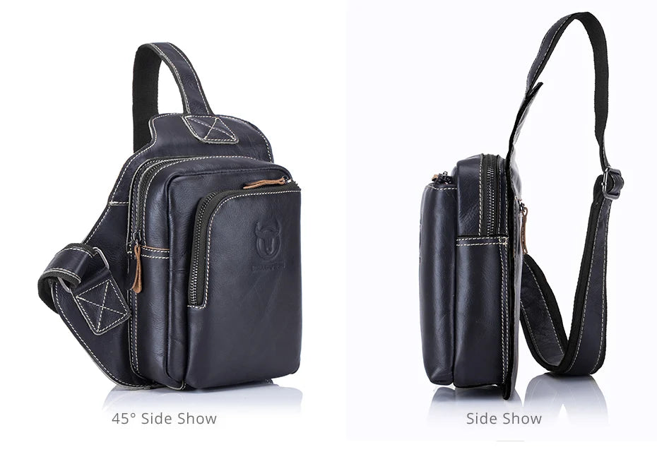 BULLCAPTAIN Soft Leather Chest Bag