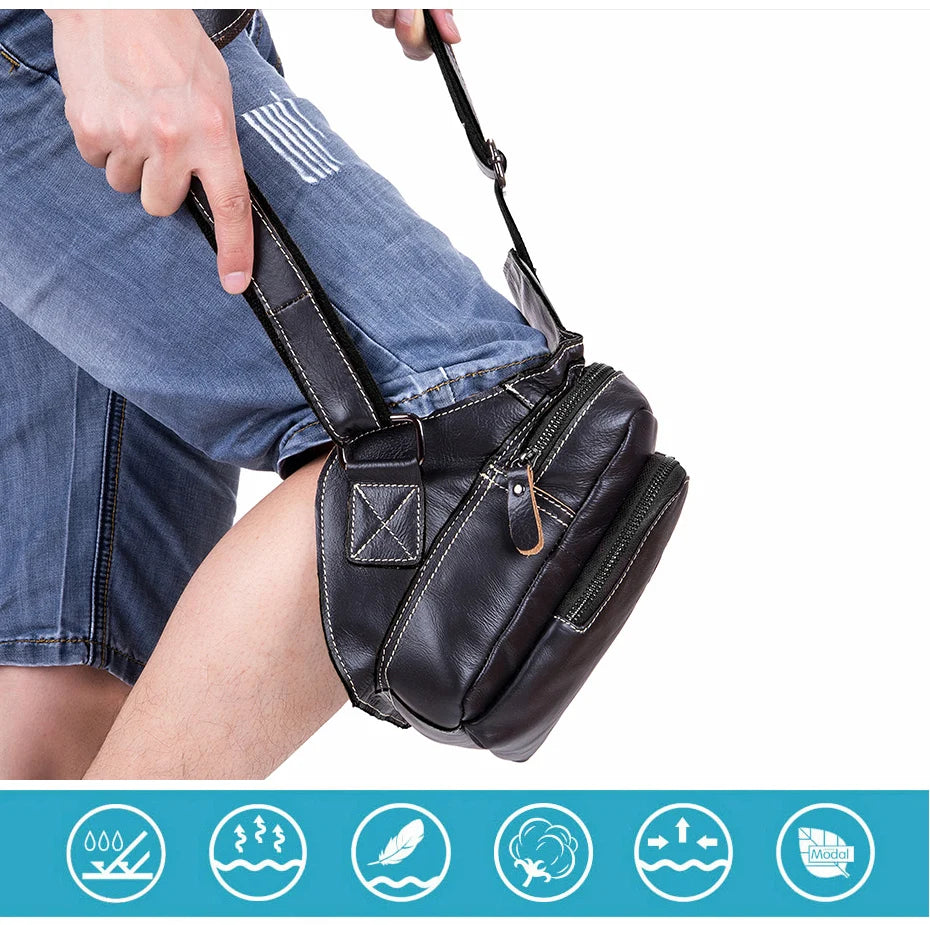 BULLCAPTAIN Soft Leather Chest Bag