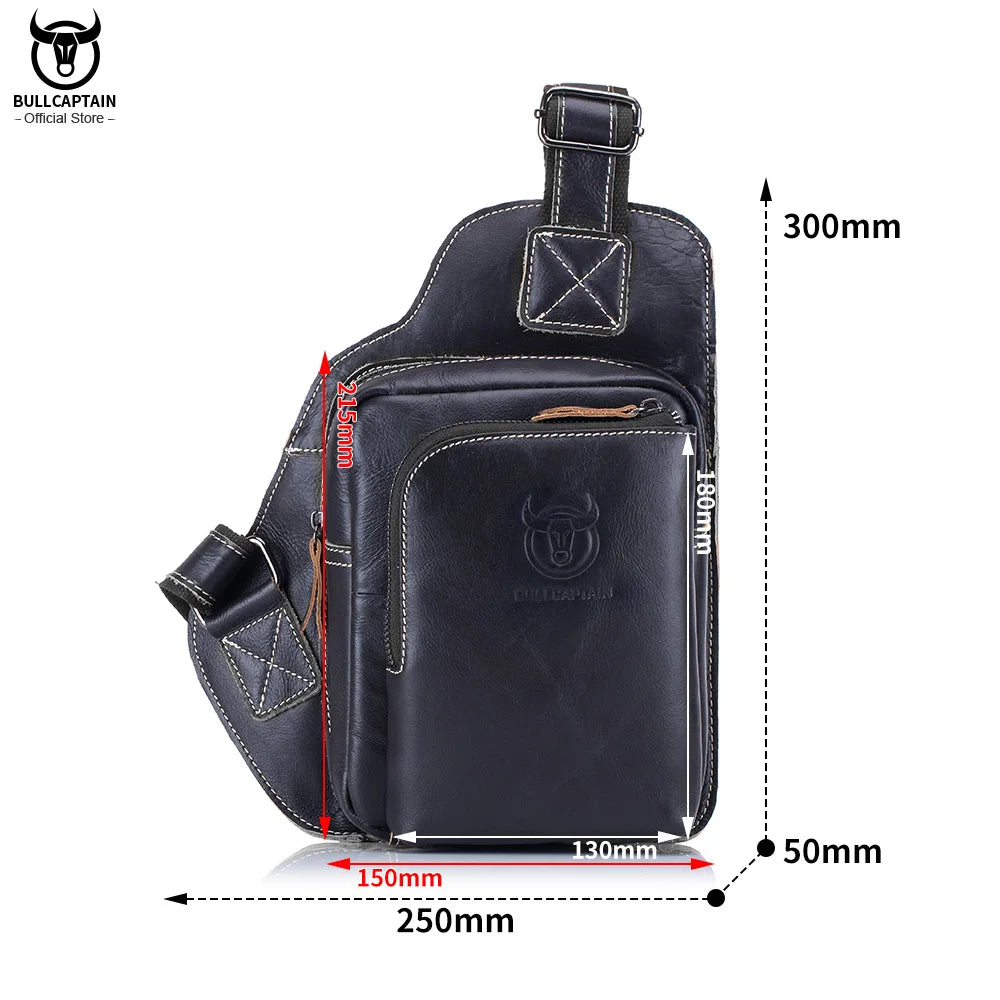 BULLCAPTAIN Soft Leather Chest Bag