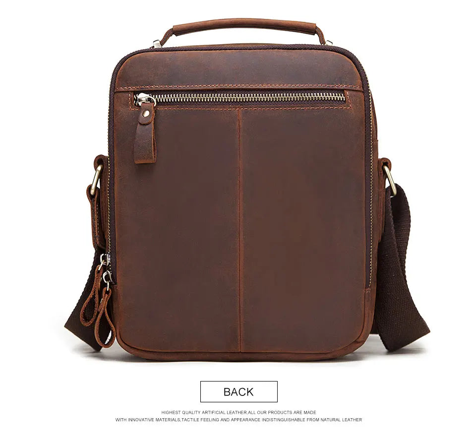 HUMERPAUL Vintage Leather Messenger Bag