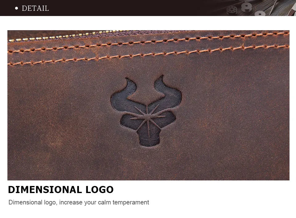 HUMERPAUL Vintage Leather Messenger Bag