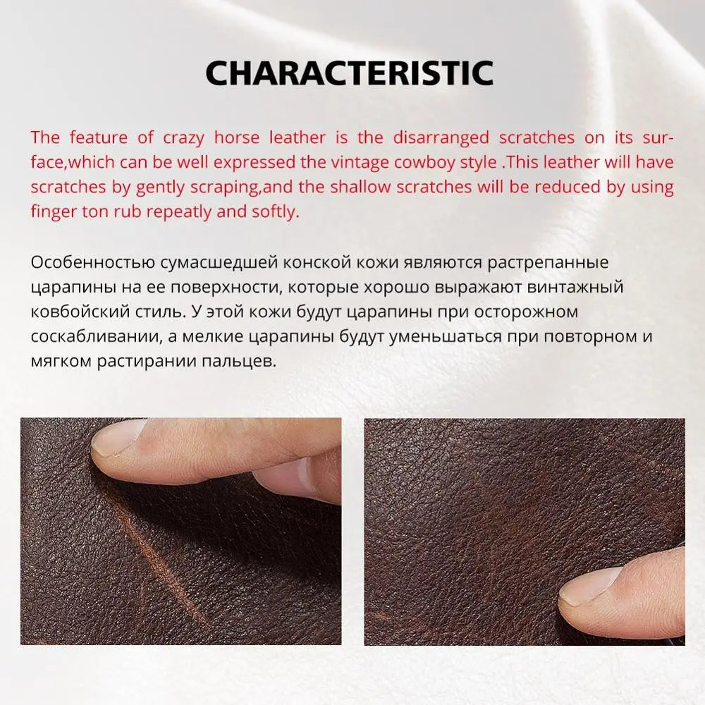 HUMERPAUL Vintage Leather Messenger Bag
