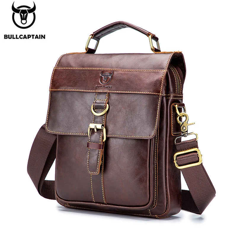 BULLCAPTAIN Retro Leather Shoulder Bag