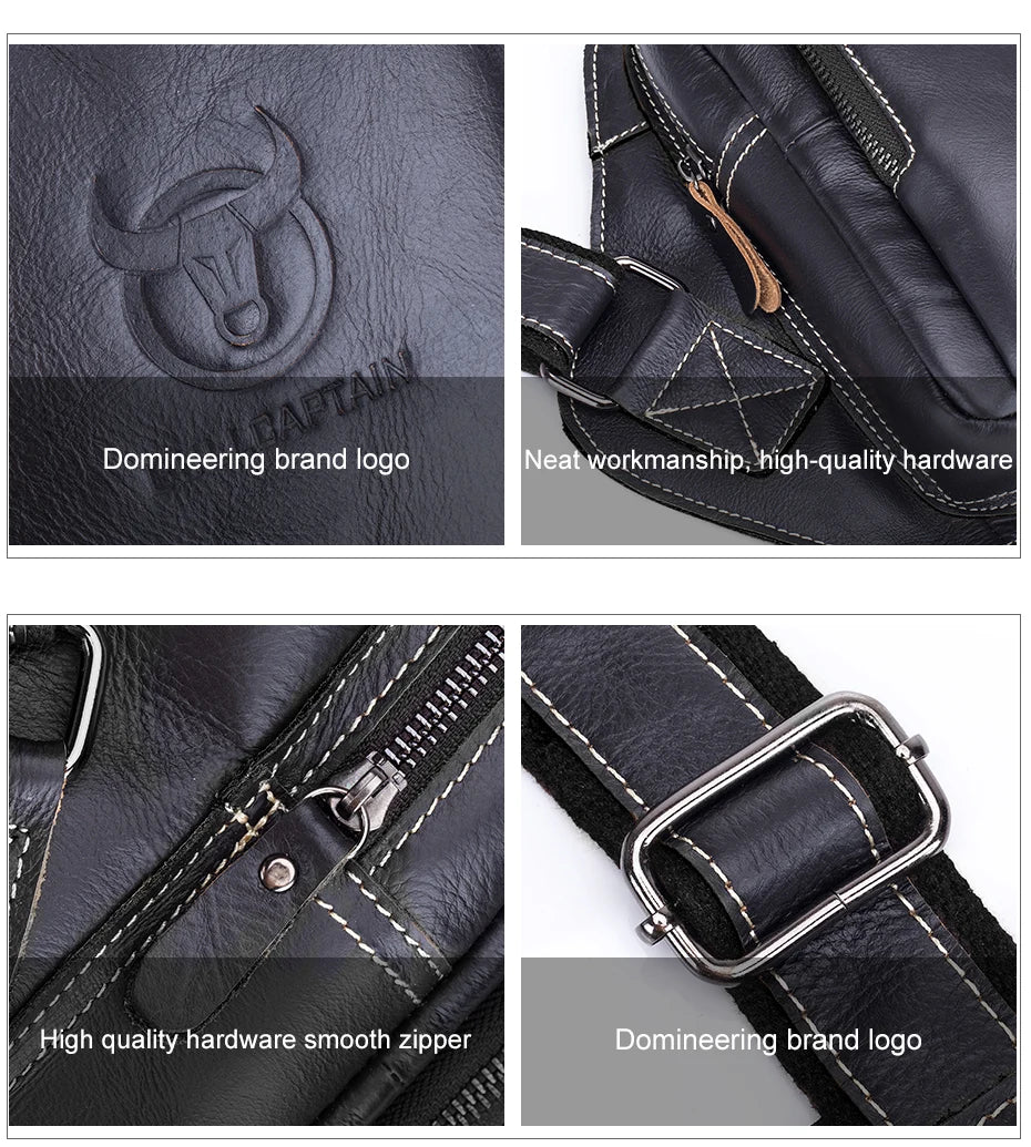 BULLCAPTAIN Soft Leather Chest Bag
