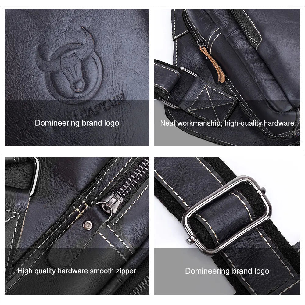 BULLCAPTAIN Soft Leather Chest Bag