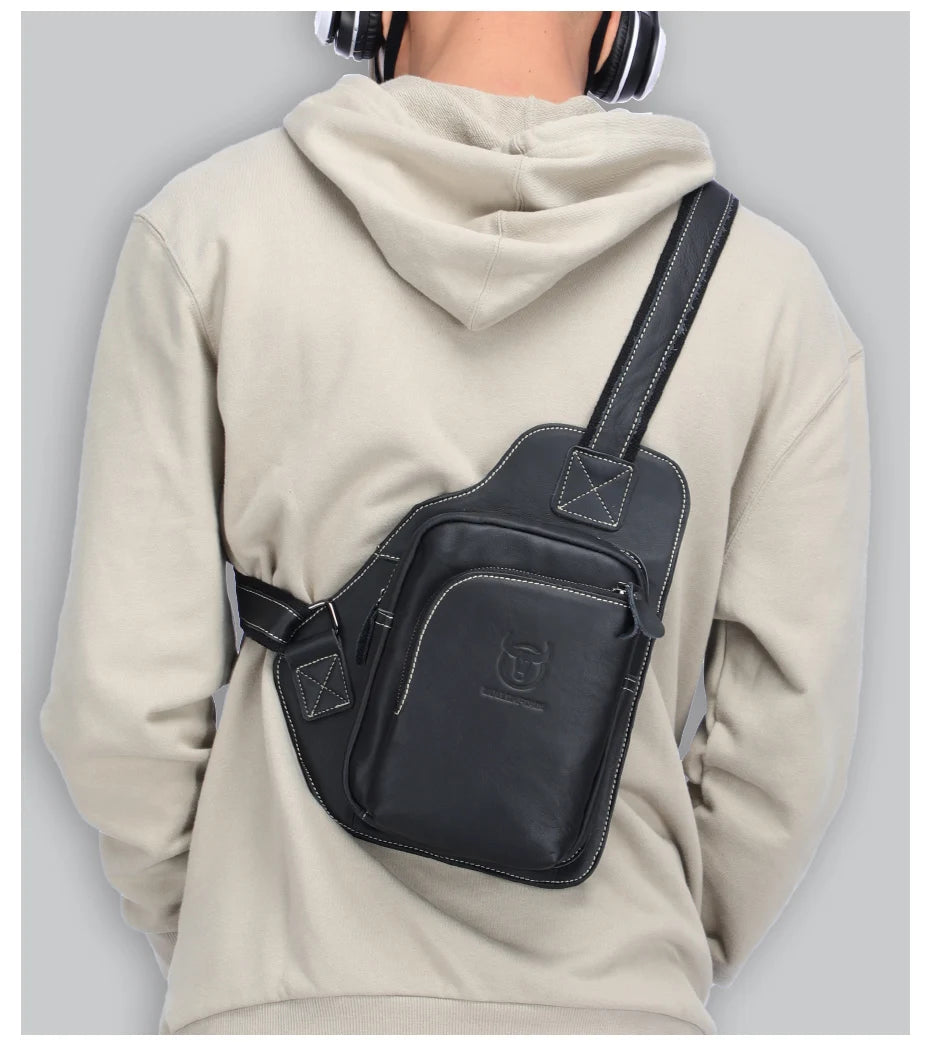 BULLCAPTAIN Soft Leather Chest Bag