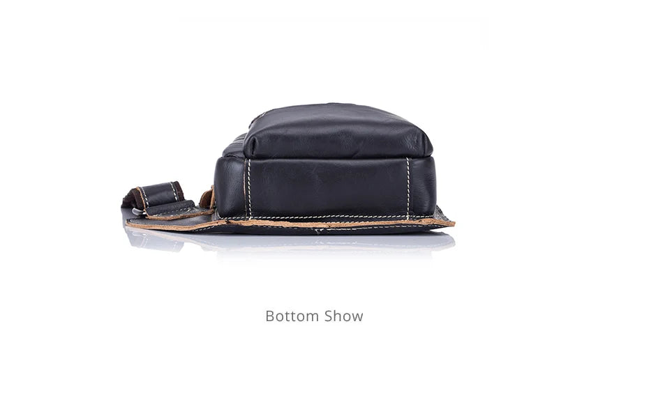BULLCAPTAIN Soft Leather Chest Bag