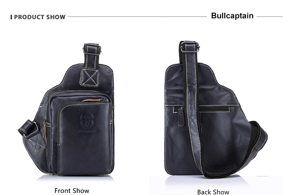 BULLCAPTAIN Soft Leather Chest Bag
